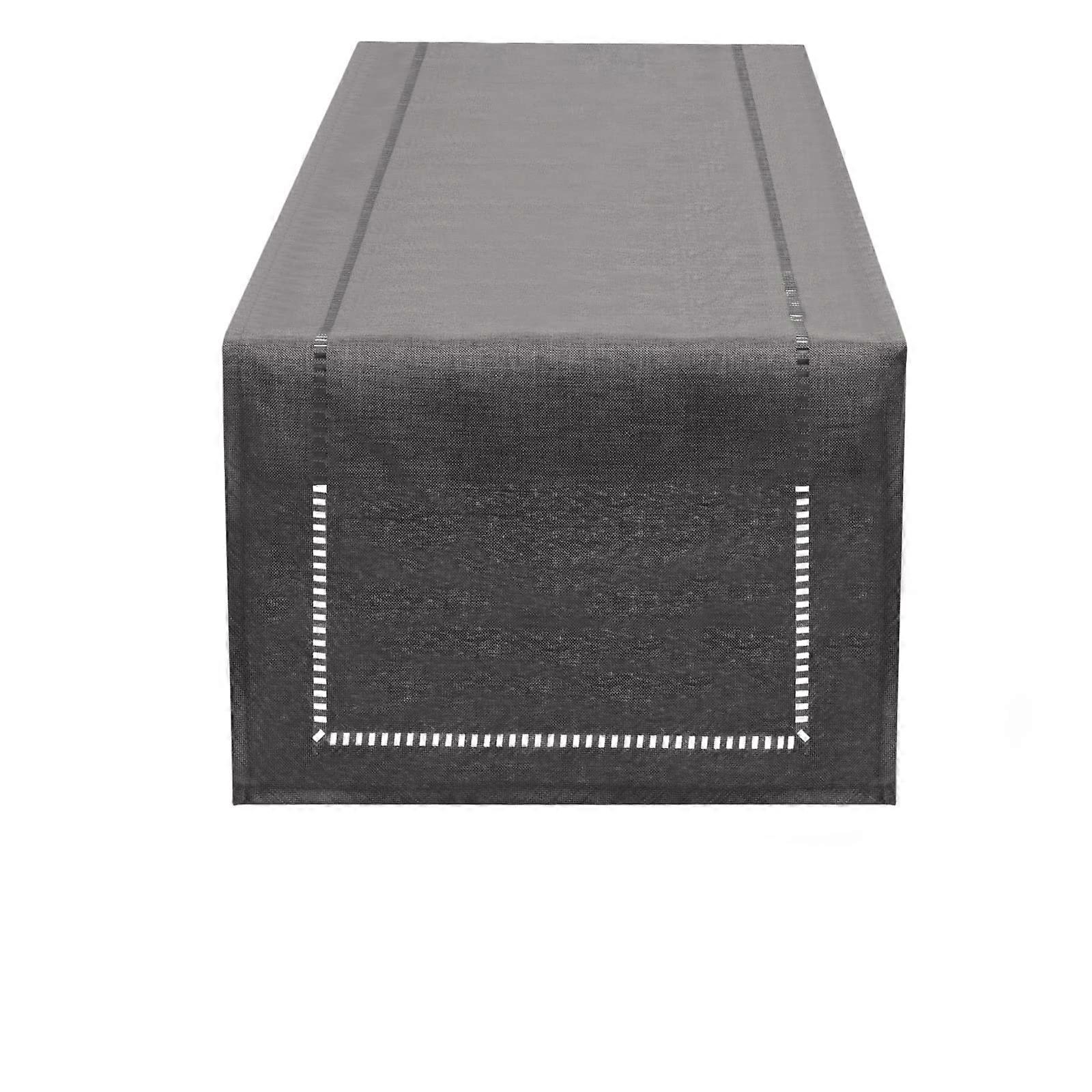 Dark Grey Modern Easy Care Solid Color Table Runner for Dining Table