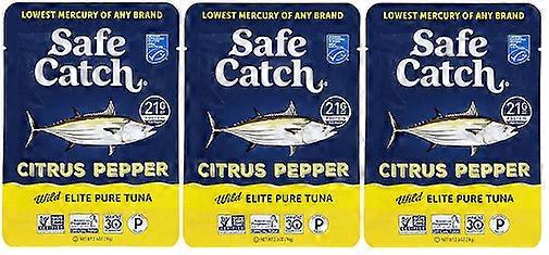 Safe Catch Citrus Pepper Wild Elite Pure Tuna Pouch 3 Pack