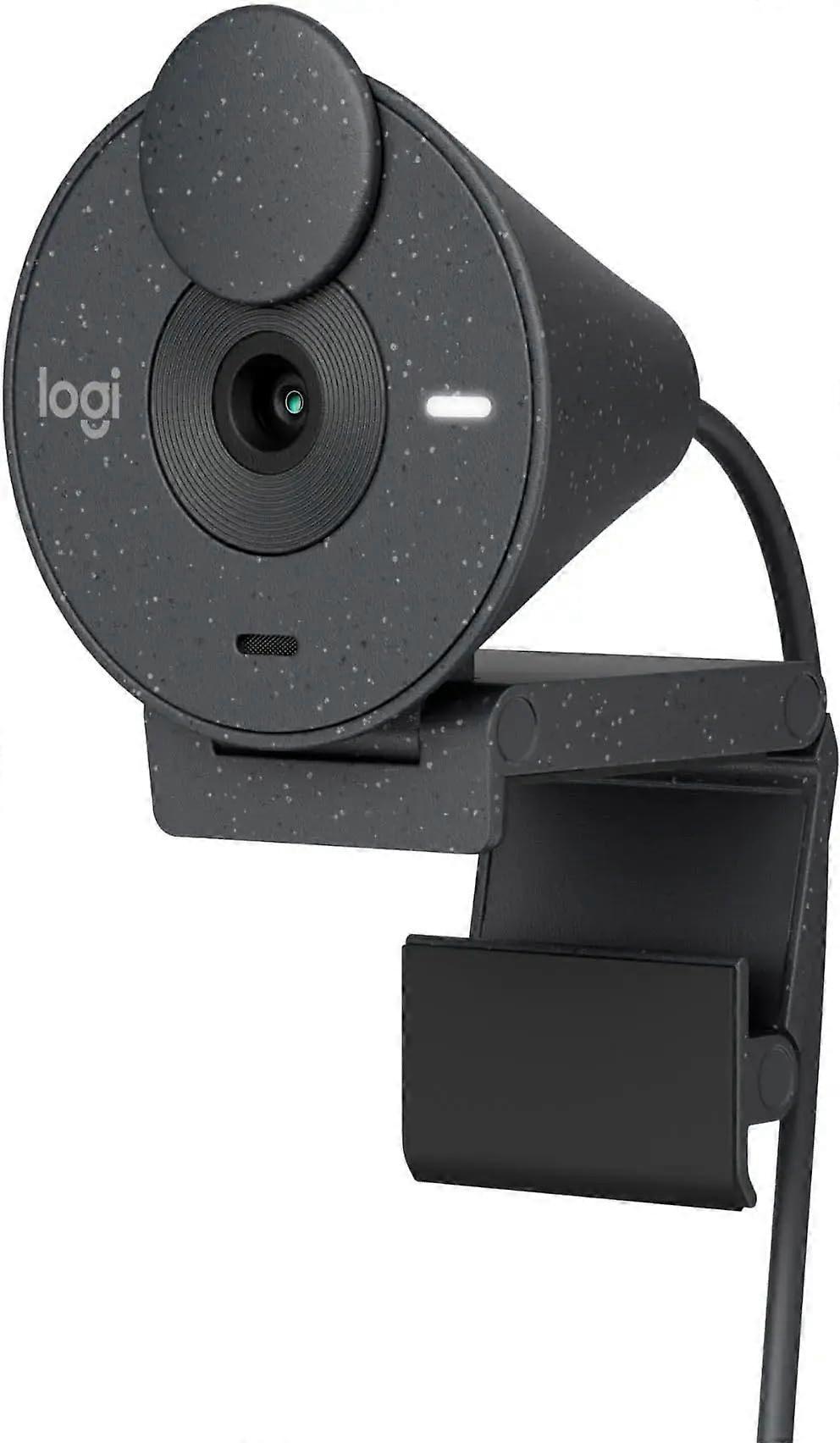 - Brio 300 1920x1080p USB-C Webcam with Privacy Shutter, Auto Light Correction - Graphite (Reed)