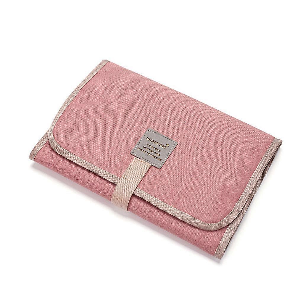 Foldable Baby Diaper Changing Pad Waterproof Newborn Nappy Changing Mat Travel Portable Diaper Change Sheet  Pink