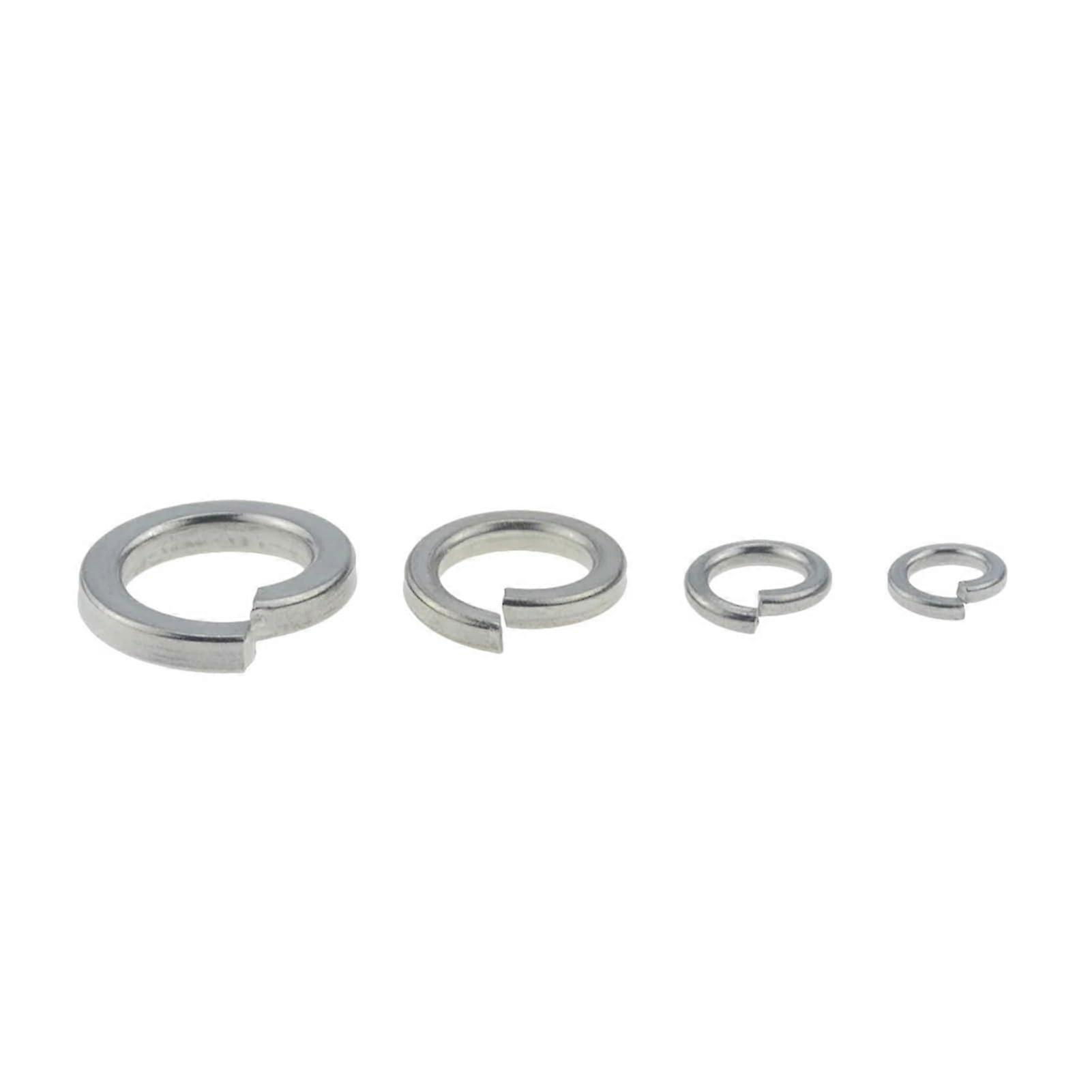 GB93 304 Stainless Steel Spring Split Lock Washer Gasket Set for M1.6 to M22, 50pcs M10 Size, Elastic Design