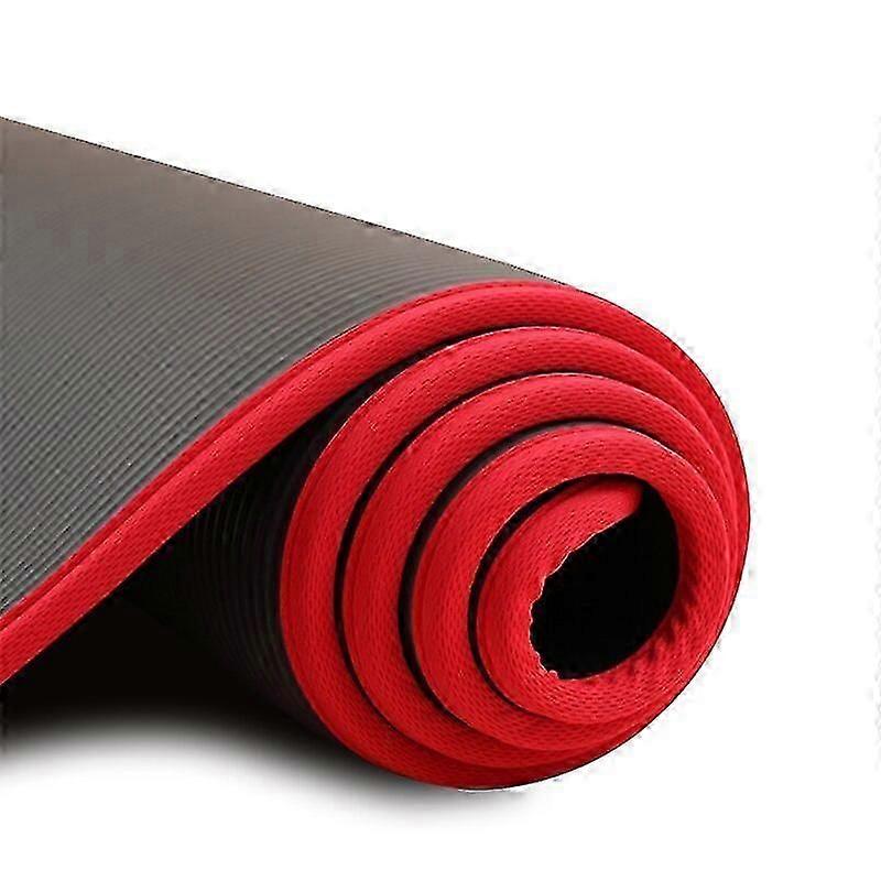 10MM Extra Thick 183cmX61cm Mats NRB Αντιολισθητικό Στρώμα Γυμναστικής Fitness Άγευστο Pilates Workout Gym Mats με Επίδεσμο &; Pilates Blocks