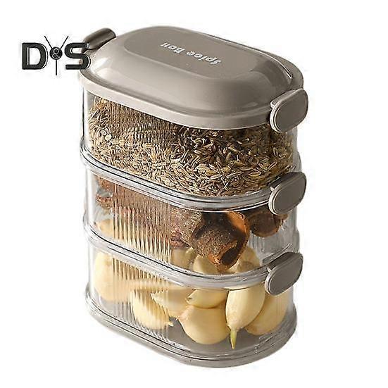 Large Capacity Storage Box Spice Container Easy-to-Clean Flip-Top Design Dustproof Moisture-Proof Food Storage Box Sealed Case
