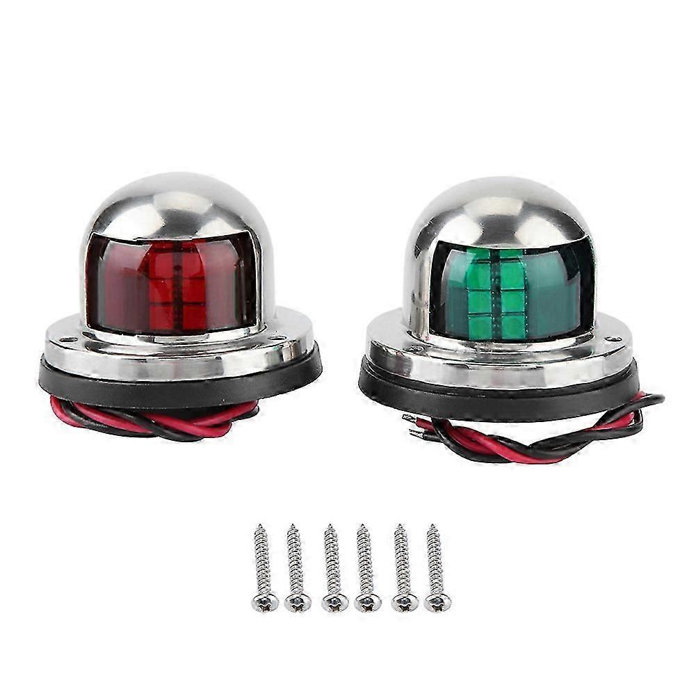 1 Pair Red & Green LED Navigation Light Signal Lamp Sidelight for Marine Boat Yacht Accessory YEMAA