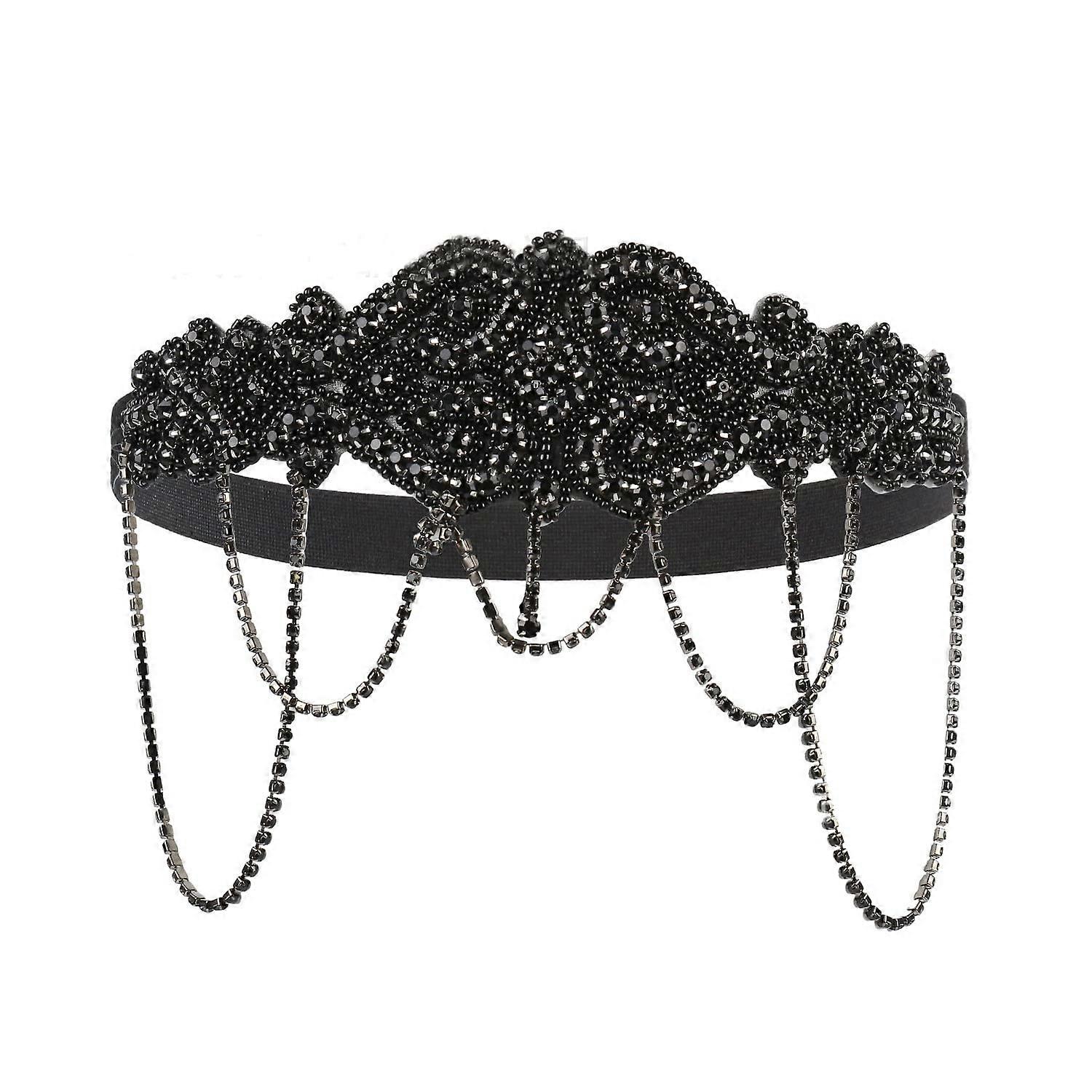 1920s Flapper Hair Accessories Rhinestone Headband Vintage Style for Women