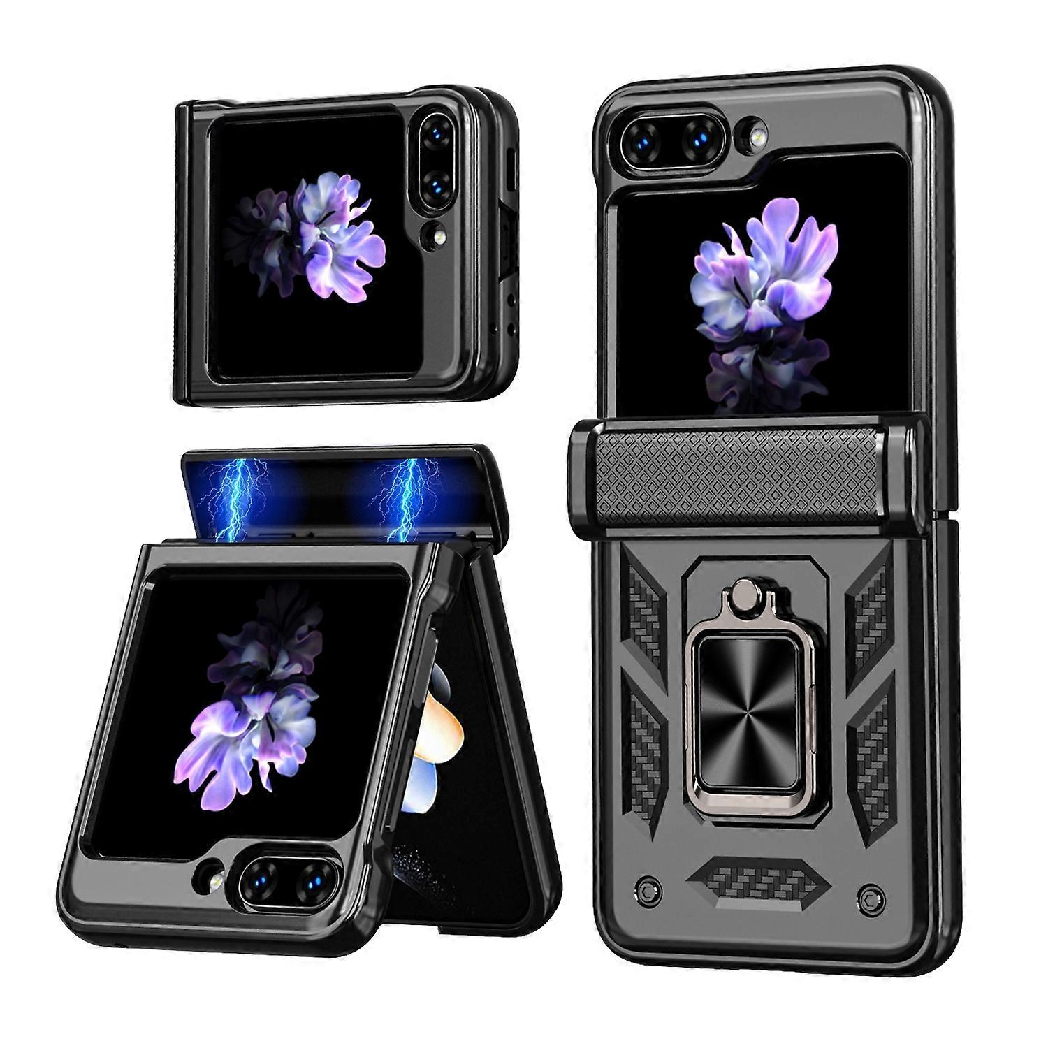 Sliding Window Hinge Phone Case with Ring Stand