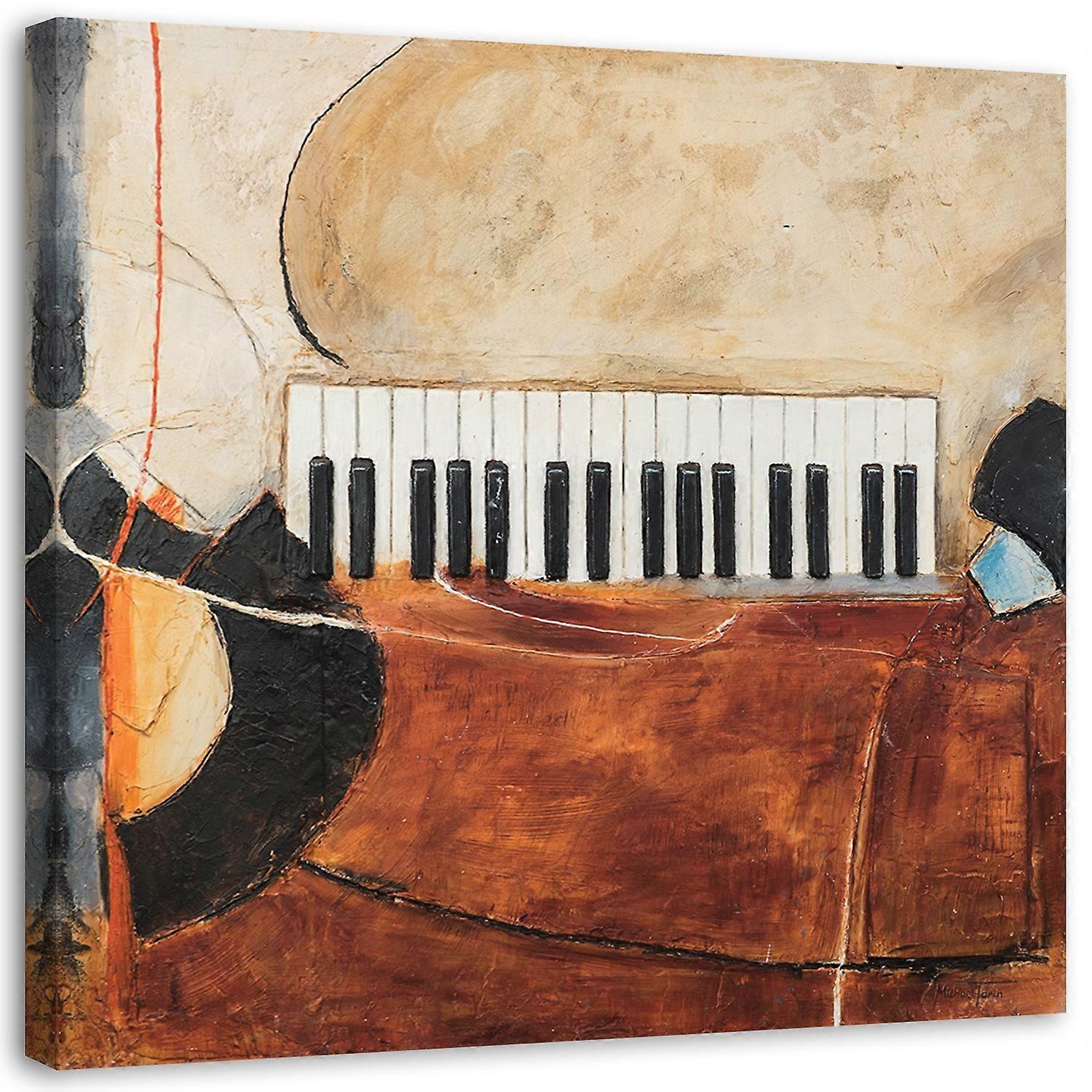 Canvas print, Piano toetsen abstract - 30 x 30