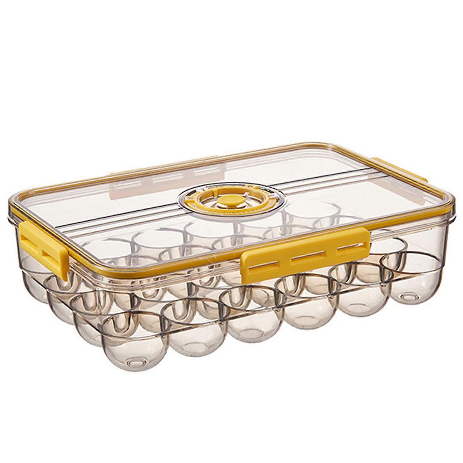 Egg Holders Stackable Refrigerator Organizer Bins Clear Plastic Storage