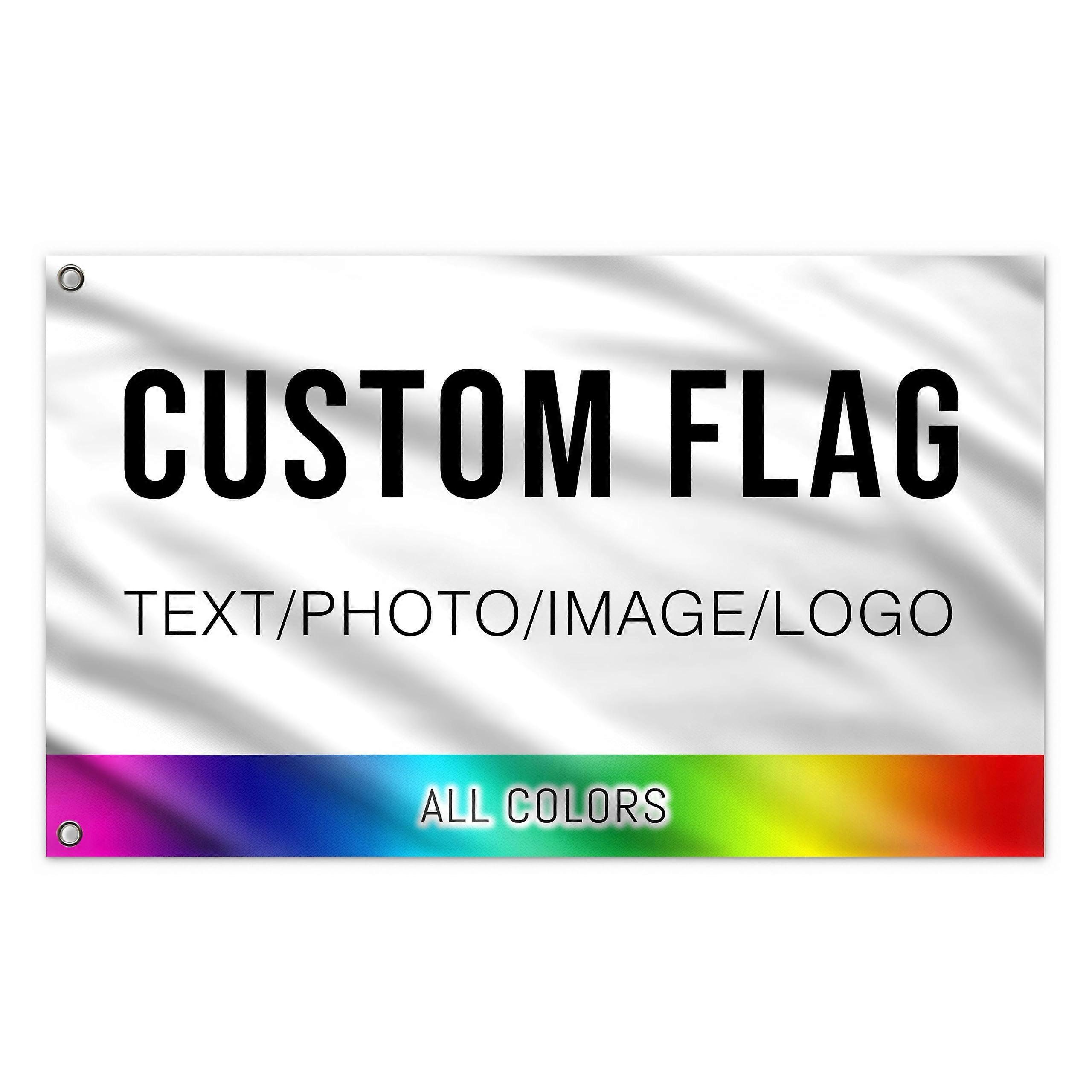 Custom Flag 4x6 FT Personalized Outdoor Flags with Custom Logo, Photo, Text, Ideal for Indoor and Outdoor Decoration