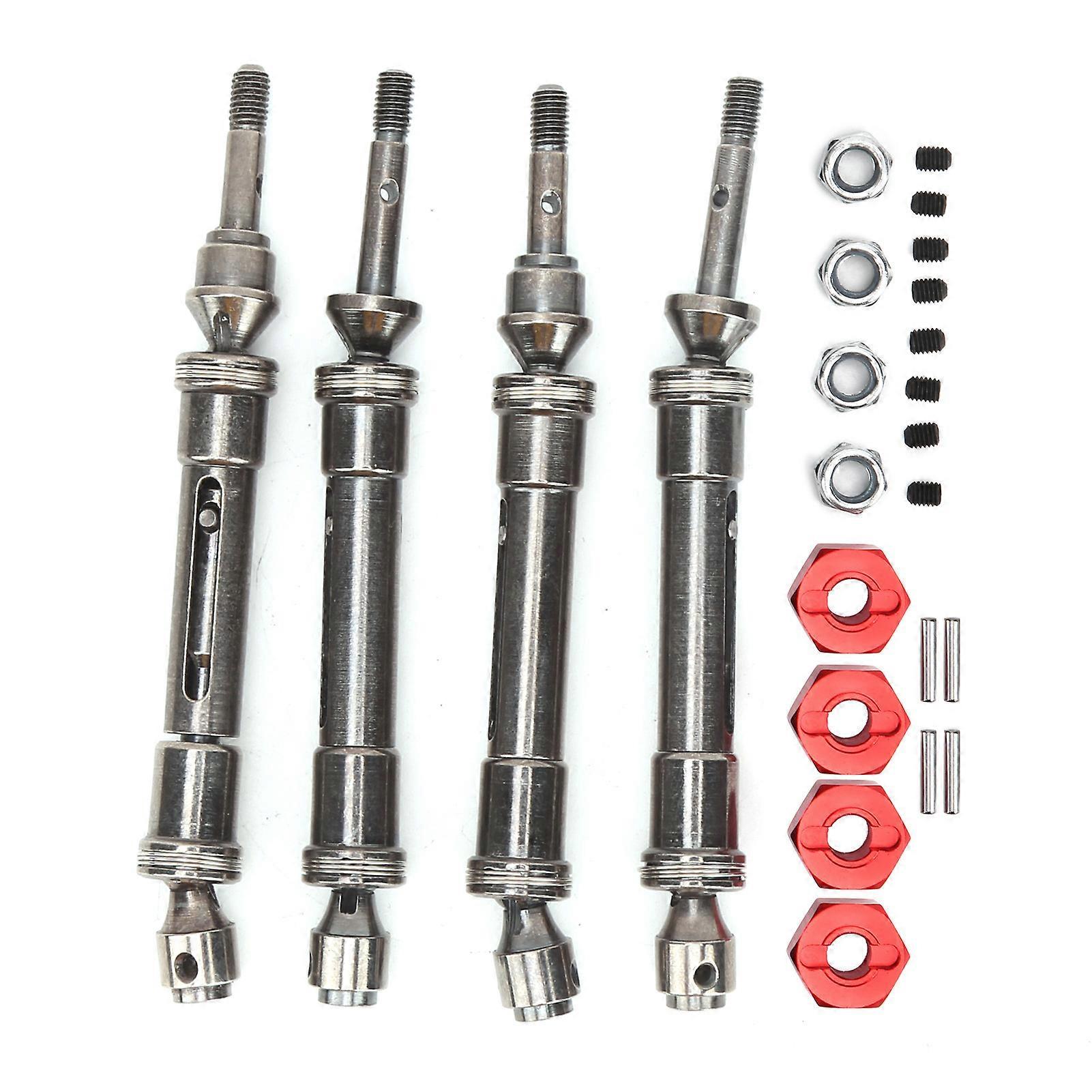 RC Car CVD Metal Front and Rear Universal Drive Shaft and Connector Set for Traxxas 727
