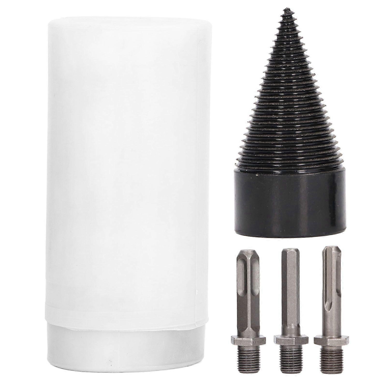 Log Splitter Drill Bits Electric Firewood Log Splitter Drill Bit Set with 3 Removable Shanks, 50 mm