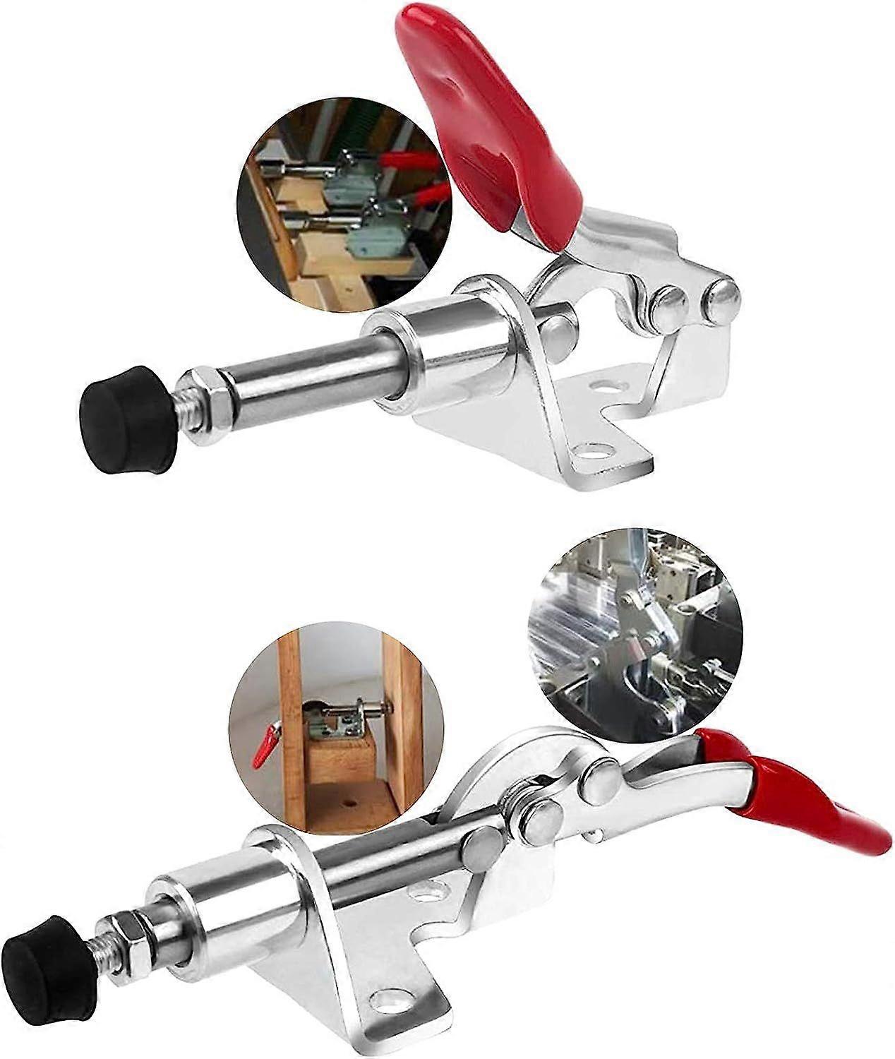 Horizontal Toggle Clamp 2 Piece Quick Release Set Vertical Hand Tools Horizontal Toggle Lever Clamp Quick Release Toggle Lever Clamp for Machine Opera