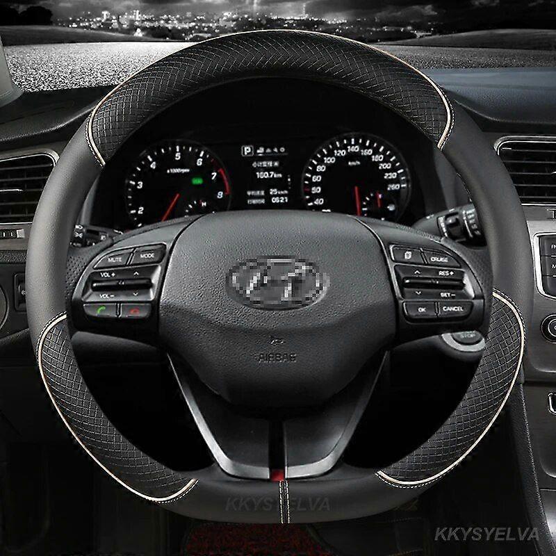 Car Steering Wheel Covers 38cm For Hyundai i30 Creta Tucson ix35 Solaris Elantra Santa Fe Kona i40 Palisade Auto Accessories