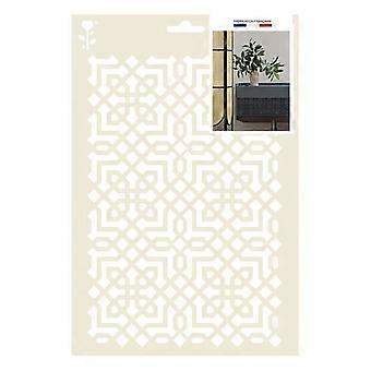 Stencil decor - Marrakech - Plastica - Riutilizzabile - Beige