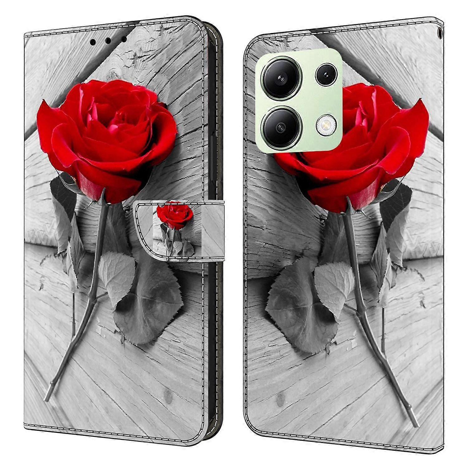 For Xiaomi Redmi Note 13 4G Leather Case 3D Pattern Printed Stand Wallet Phone Cover