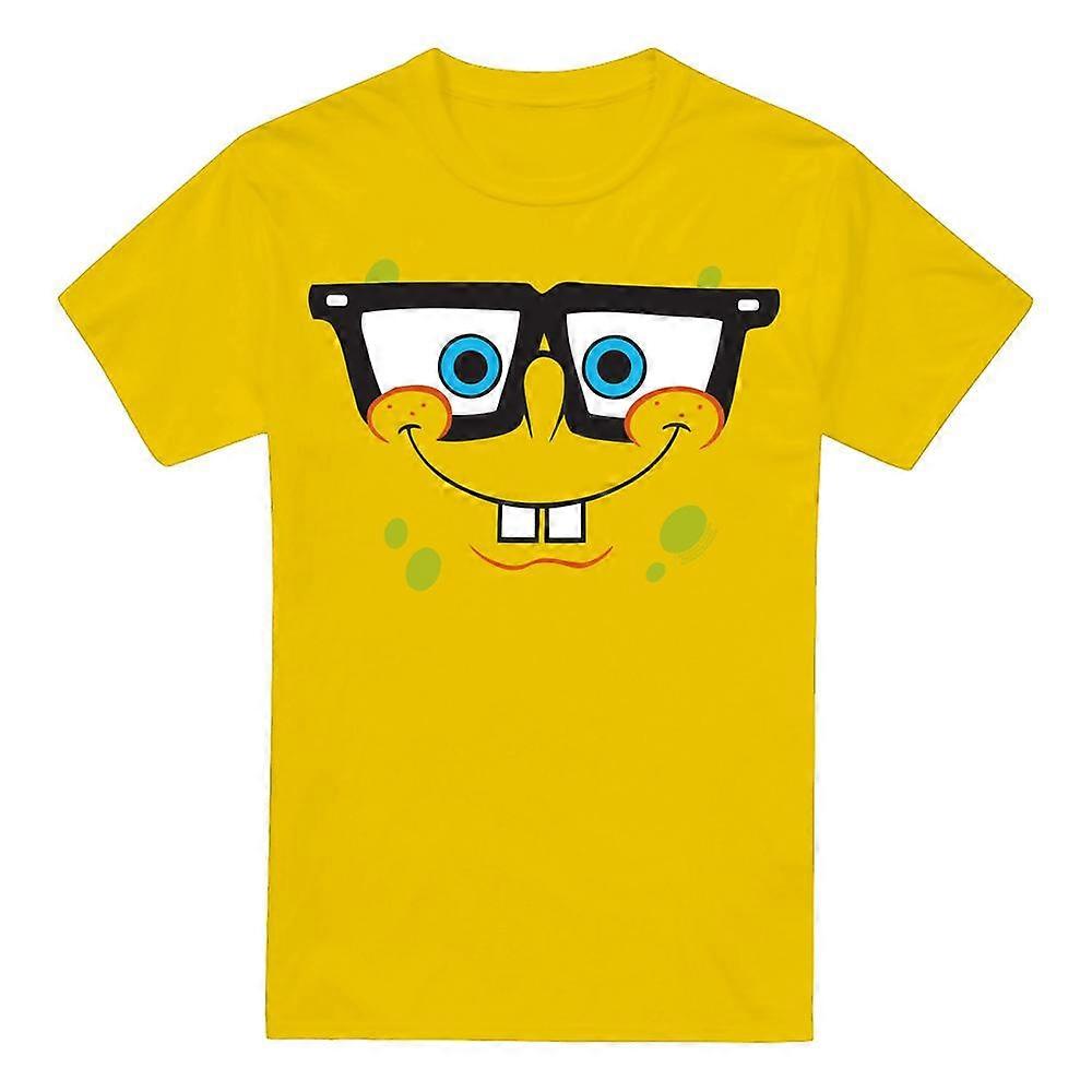 SpongeBob Schwammkopf Herren Nerd Gesicht T-Shirt