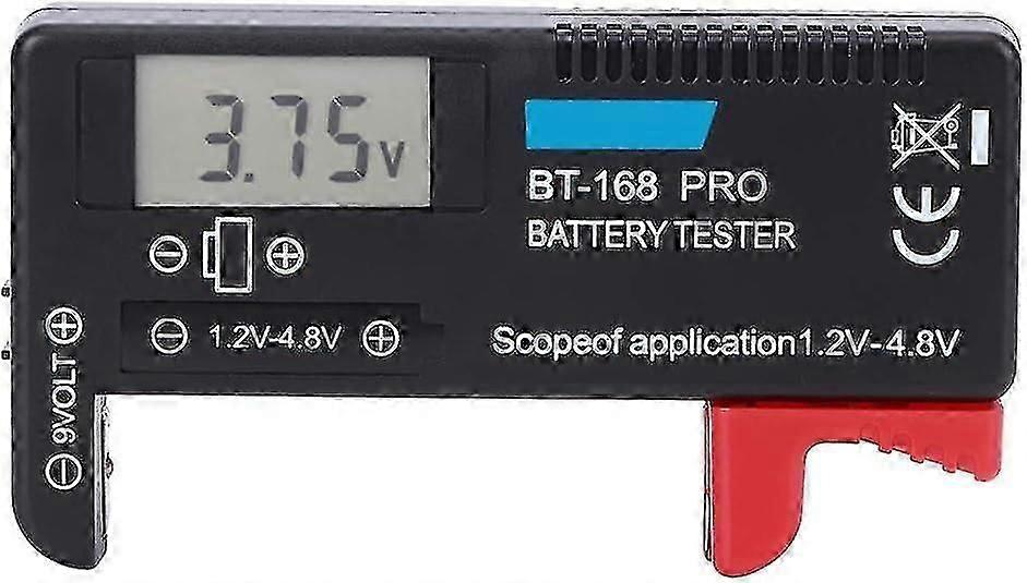 Battery Tester, Battery Checker For Testing Household Batteries, Bt-168pro Digital Lcd Battery Tester 1.2v-4.8v Battery Checker For Aa Aaa C D 9v Butt