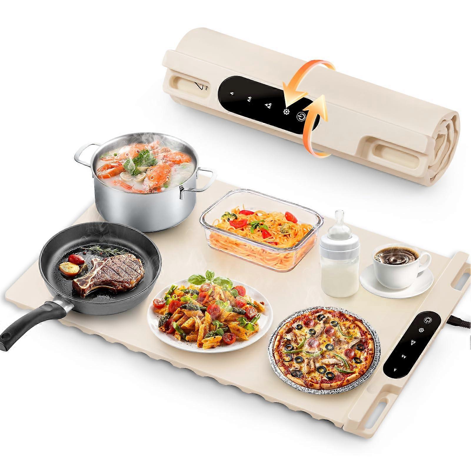 Food Warming Mat - Electric Warming Tray with Graphene Heating Film, 3 Adjustable Temperatures, Ideal for Parties and Daily Use