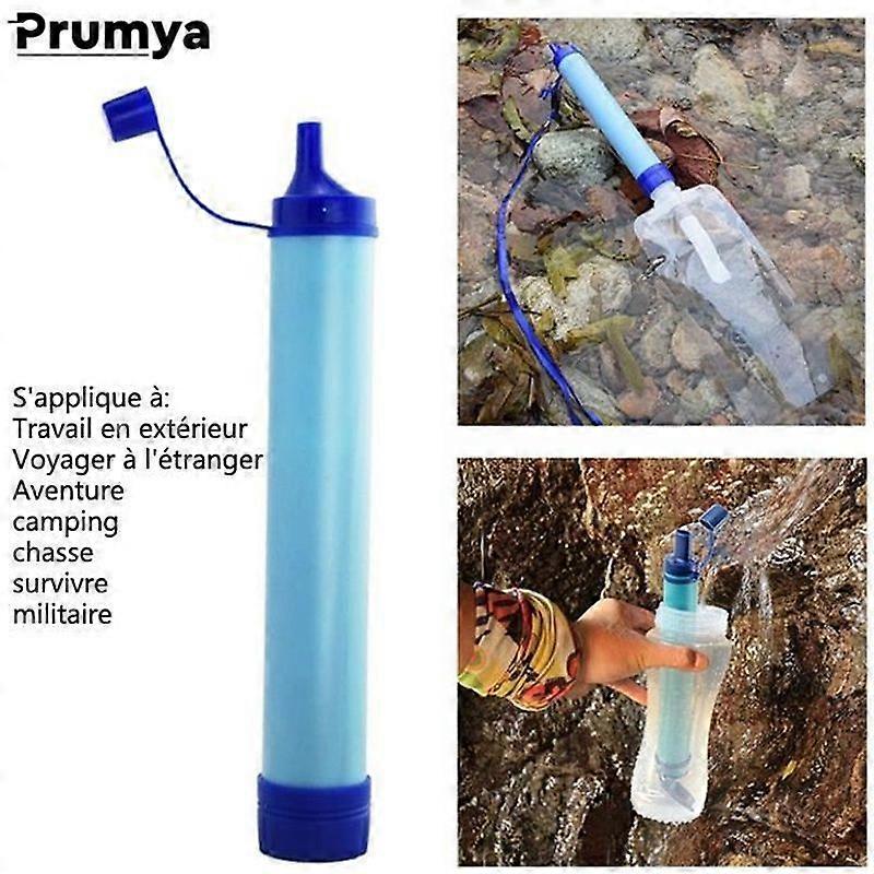 PRUMYA external water filter SystemCamping Hiking Emergency Life Survival Portable Core Purifier