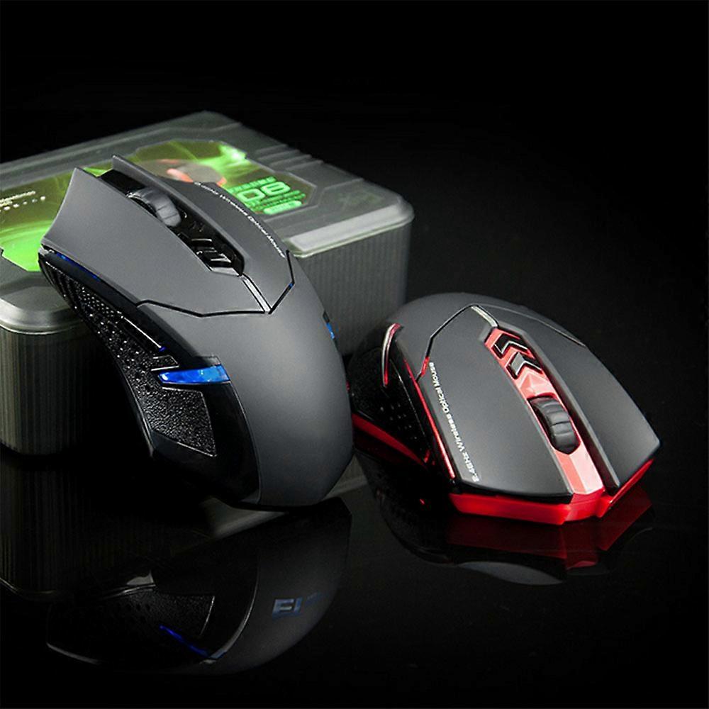 Wireless Mouse|With Battery-2.4Ghz Wireless Gaming Optical Mouse-Black Blue Lighting