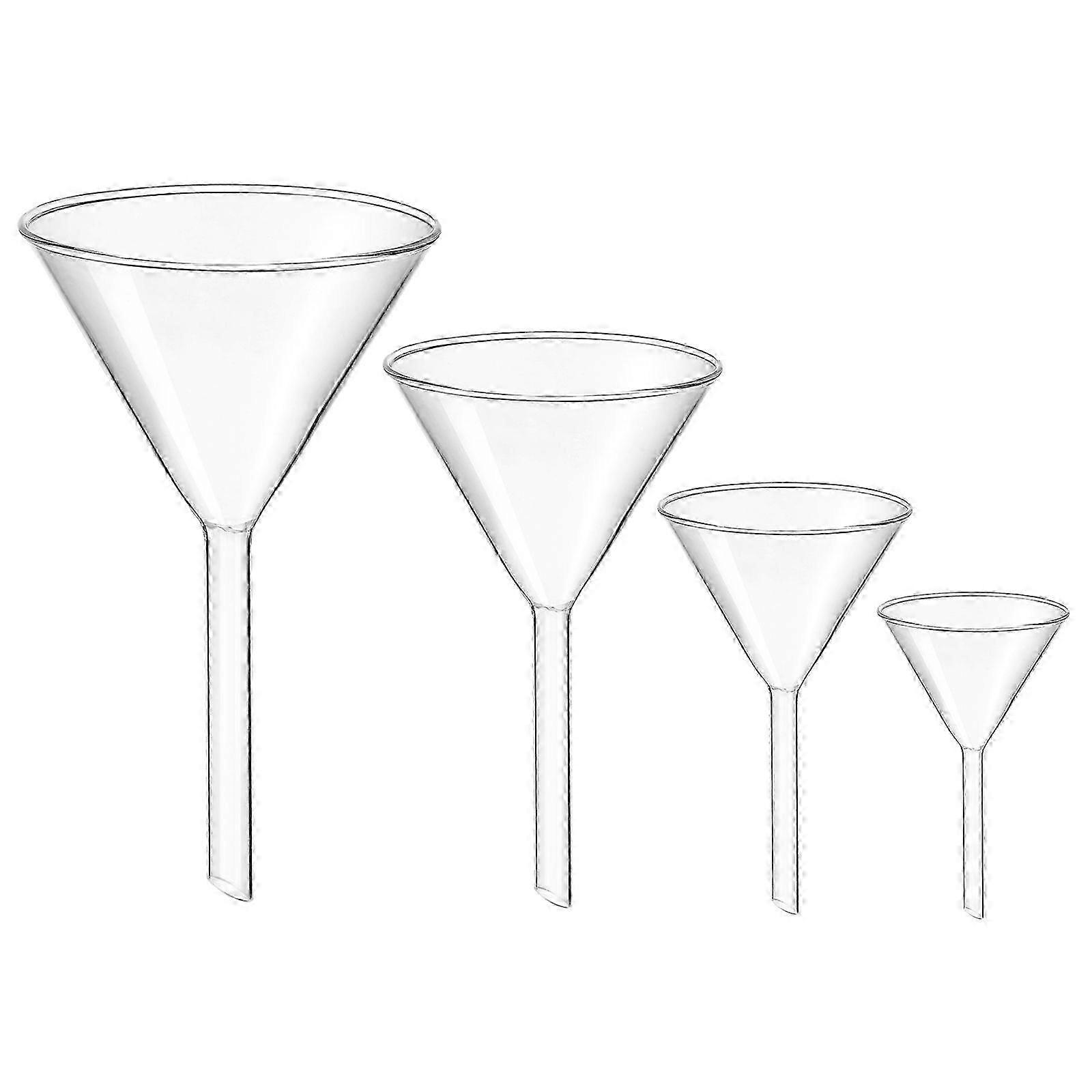 Set Laboratory Glass Funnels for Educational Experiments