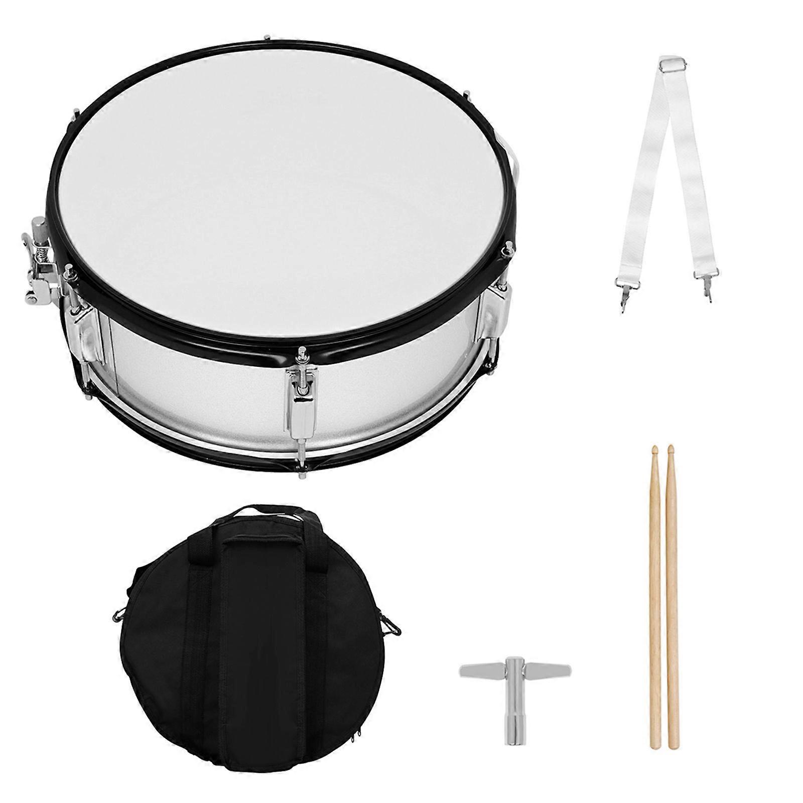 14 inch Beginner Drum Kits Student Band Drum Set with Drum Keys, Strap, Wood Drumsticks Drum Set