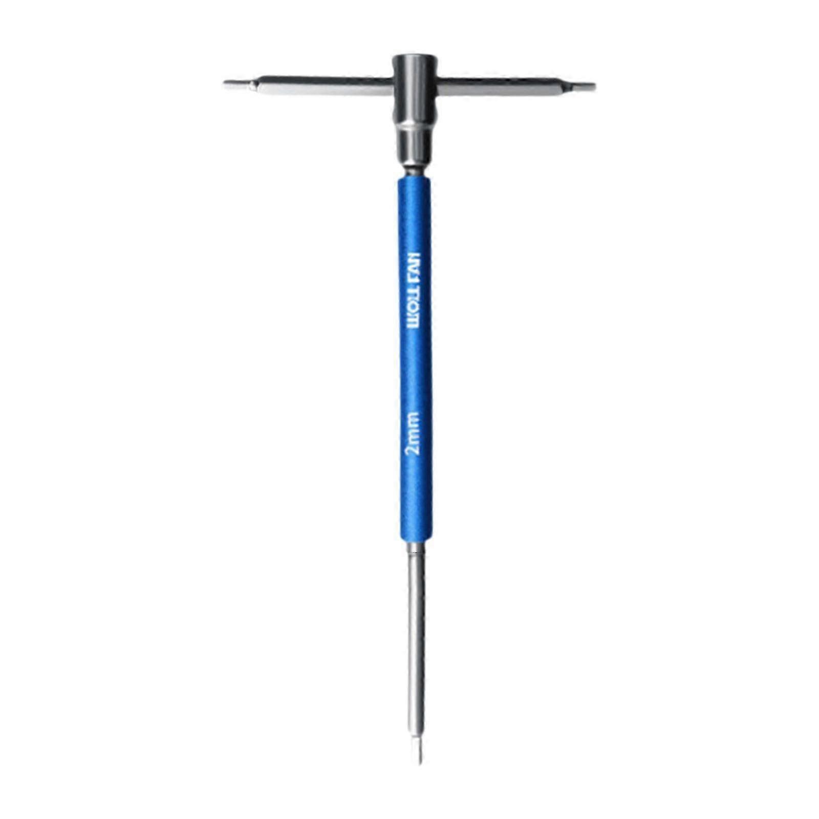 T Handle Hex Wrench Set Allen Wrench T/L Steel Hand Tools Metric Nonslip Portable Versatile Sliding Hex Key-size:2mm