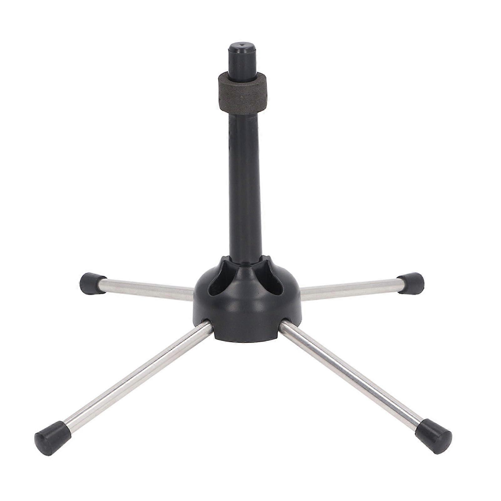 Foldable 4 Leg Clarinet Stand with Stable Support, Anti Slip Holder for Oboe Flute Wind Instrument, Compact Design