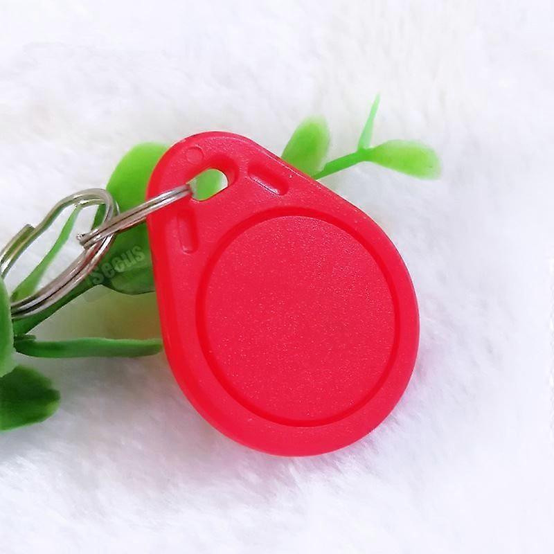 5P 13.56Mhz Mi-fare Keyfob High Frequency MF Keytag Proximity Card S50 Classic 1K Smart Tag NFC RFID (Options 5P Red)