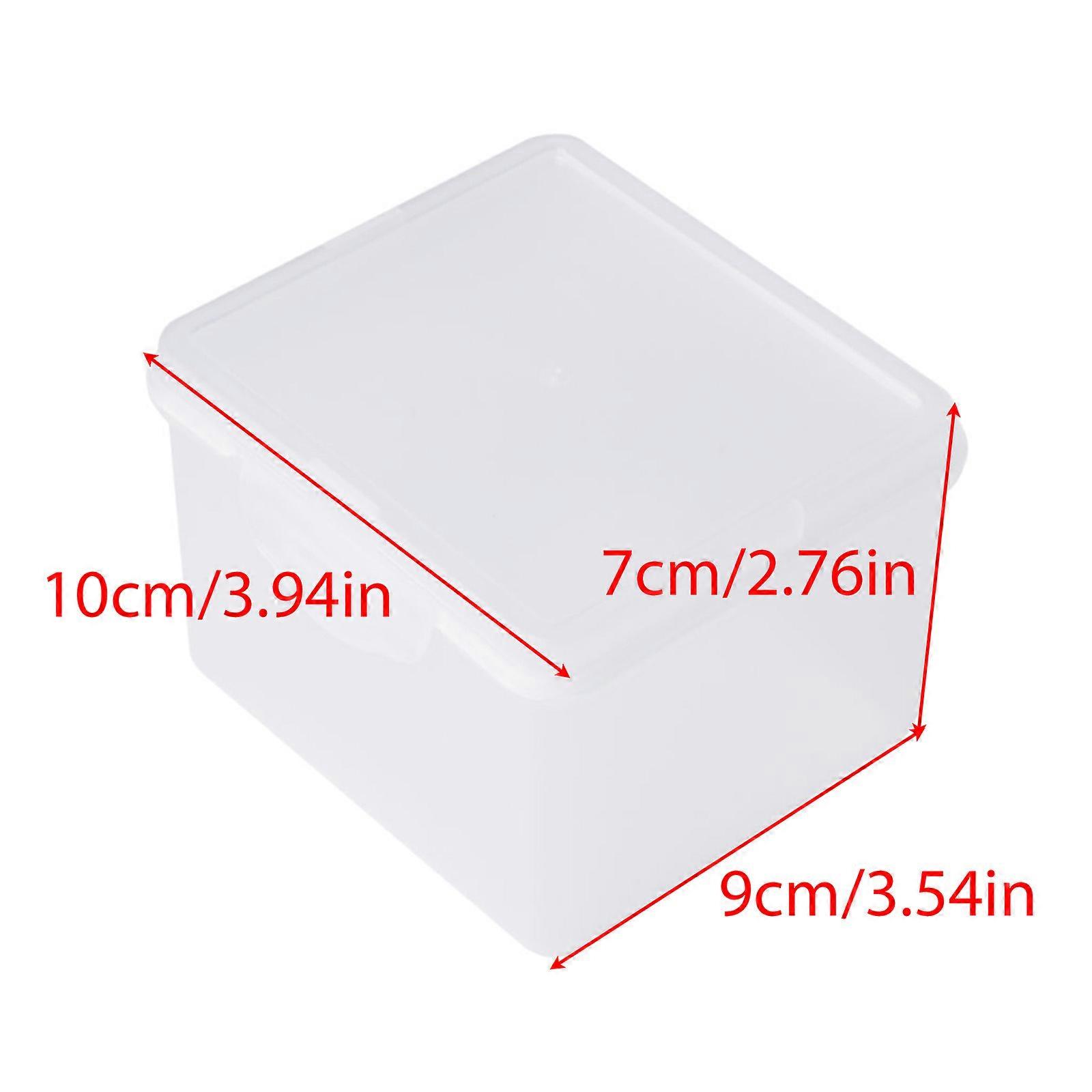 Rectangular Plastic Clear Storage Box Jewelry Beads Collection Container Organiz
