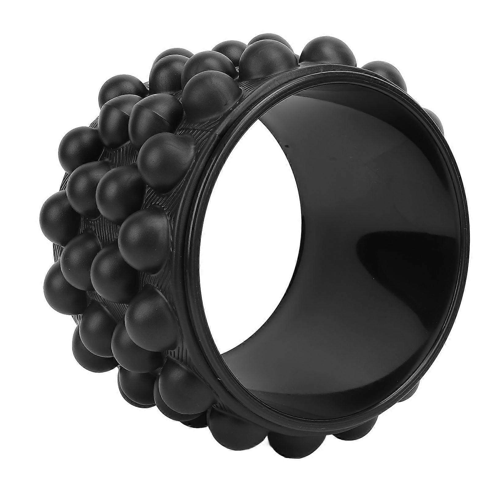 EVA Foam Yoga Wheel Back Stretcher Roller with Ergonomic 3D Bump Design for Back Relief and Cracking, 12 Inch Size