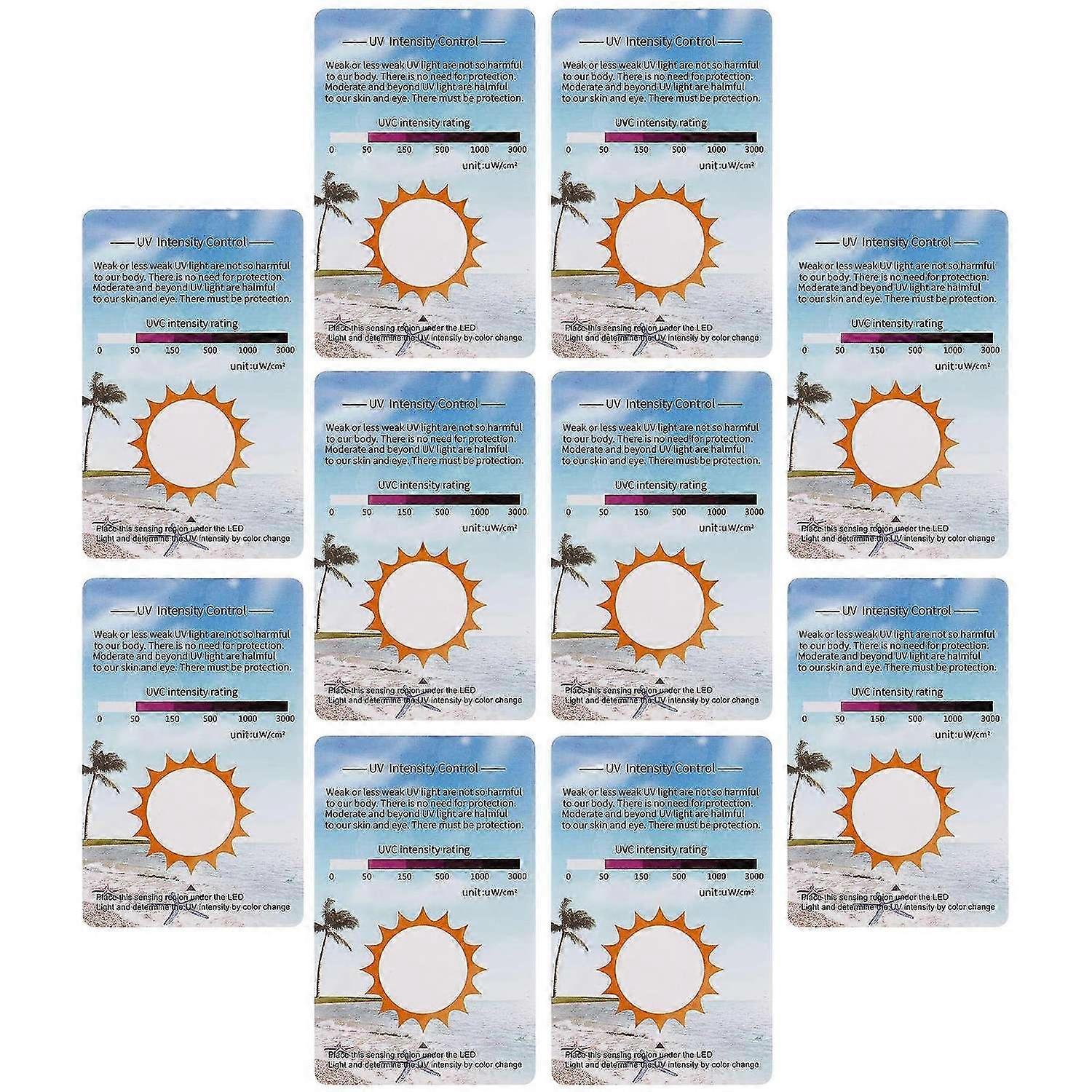 10pcs Uv Identifiers Uv Testing Tools Reptile Terrarium Test Cards Uv Identifying Cards