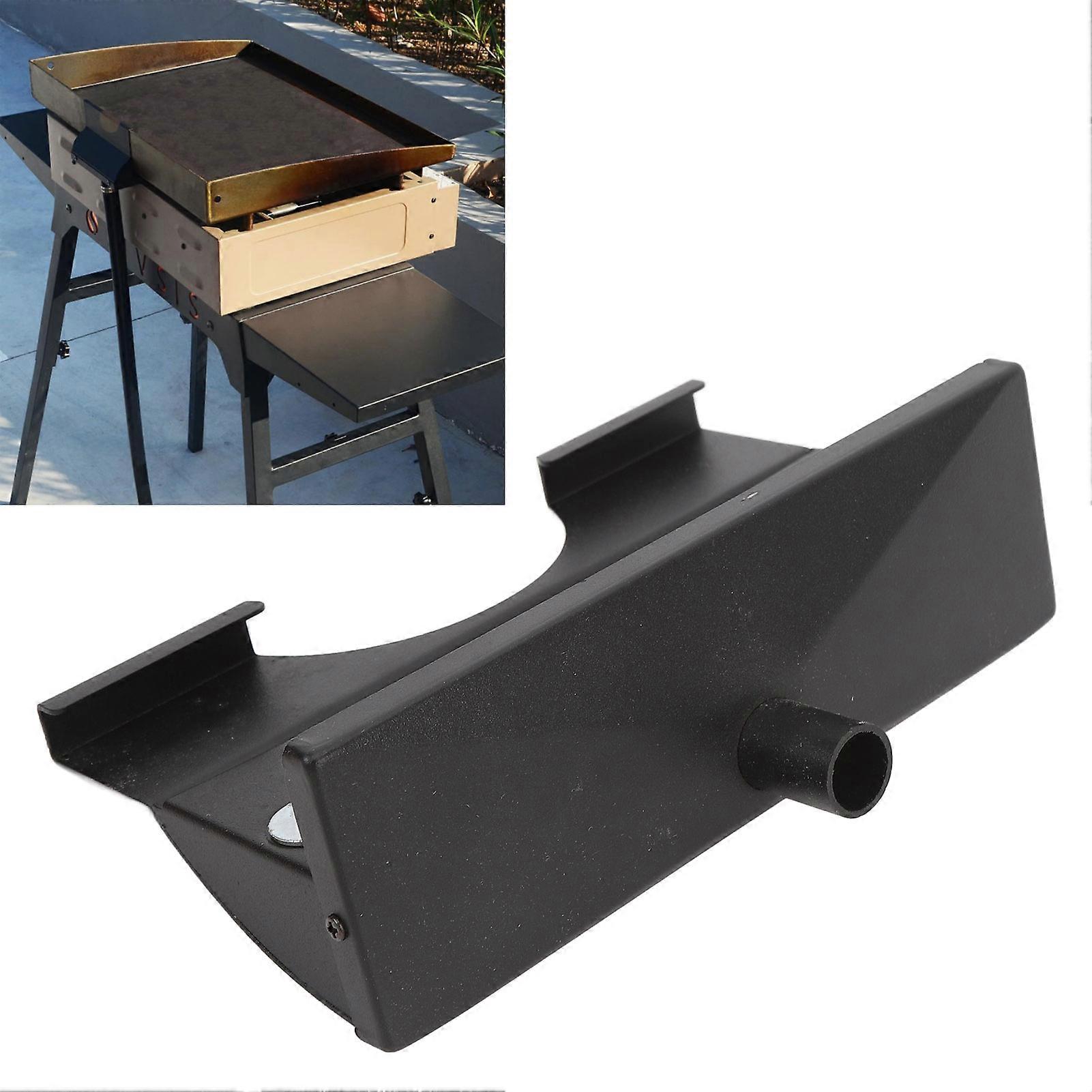 Magnetic Grease Drainage Funnel Integrated Grease Gate for 17 22 28 36in Griddle Enclosed Grease Catcher Trap Large Capacity Reusable