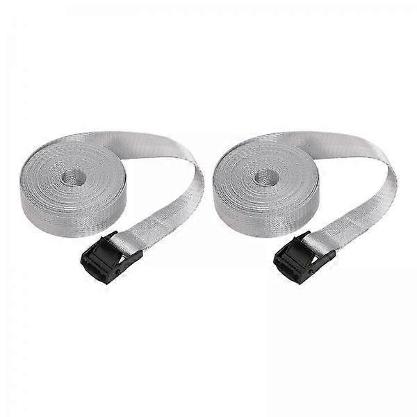 5x2pcs bindestropper slitesterk 2,5cmx1m strammebelter surringsstropper grå