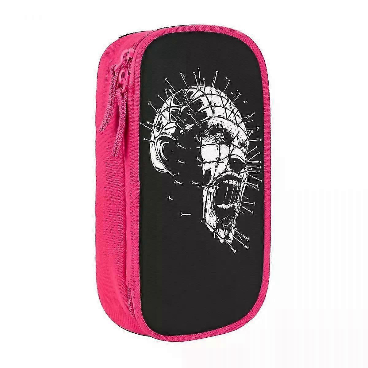 C7507 Hellraiser Pinhead Horror Pencil Case for Students, Large Capacity Bag for Girls and Boys