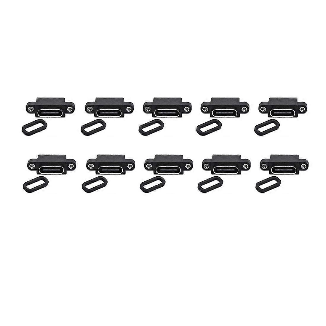 10 Pcs TYPE C 4Pin Waterproof Female Interface USB Connector