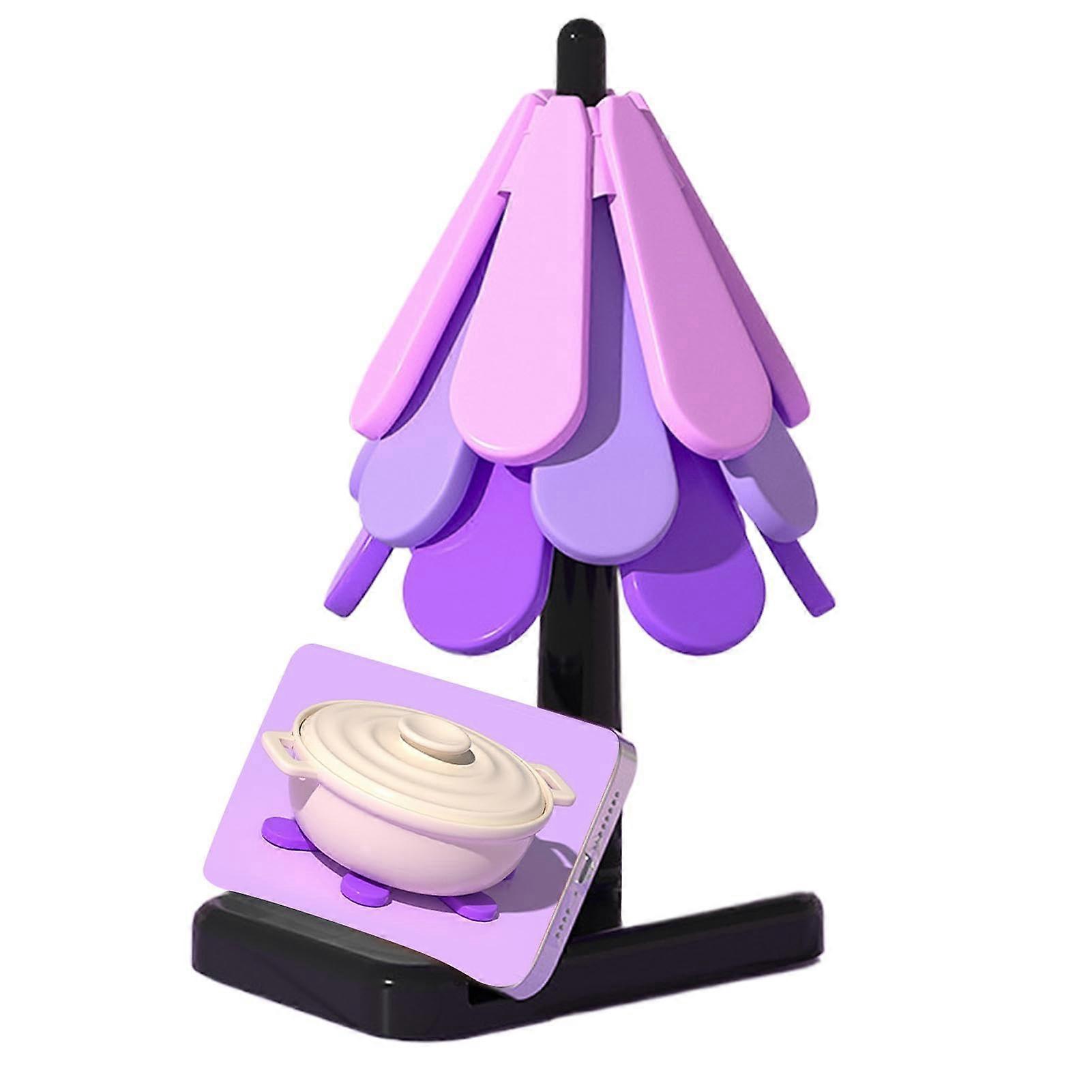 Foldable silicone tea kettle mat  Heat ulation table mat with nonslip base