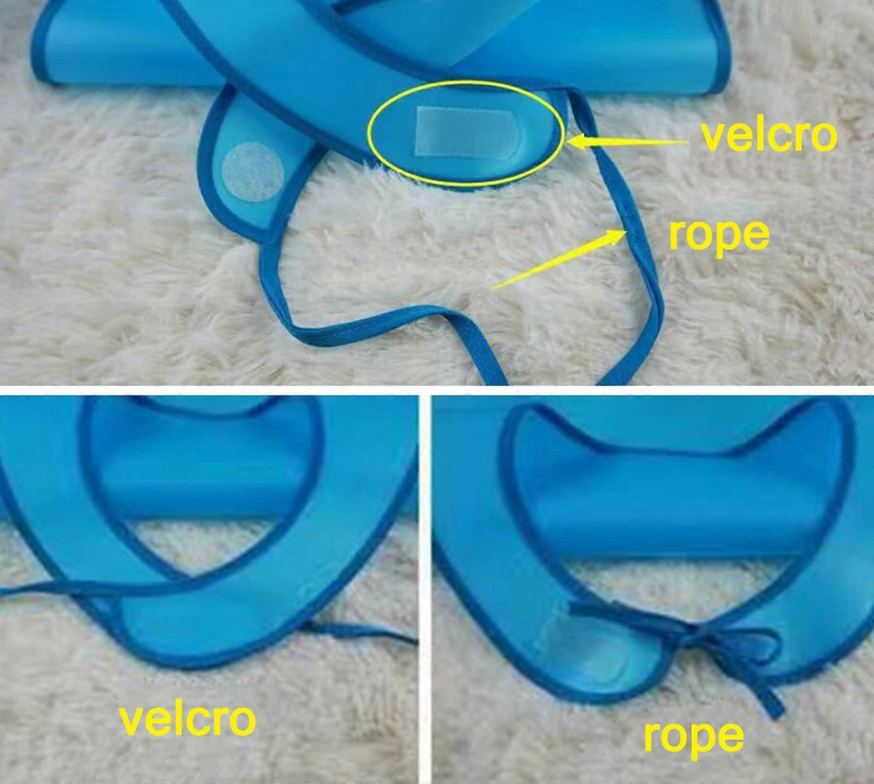 Waterproof Bibs for Adult  Extra Long Elderly Men Women Blue Bib for Eating 1PCS Silicone Adult Bibs with Crumb Catcher