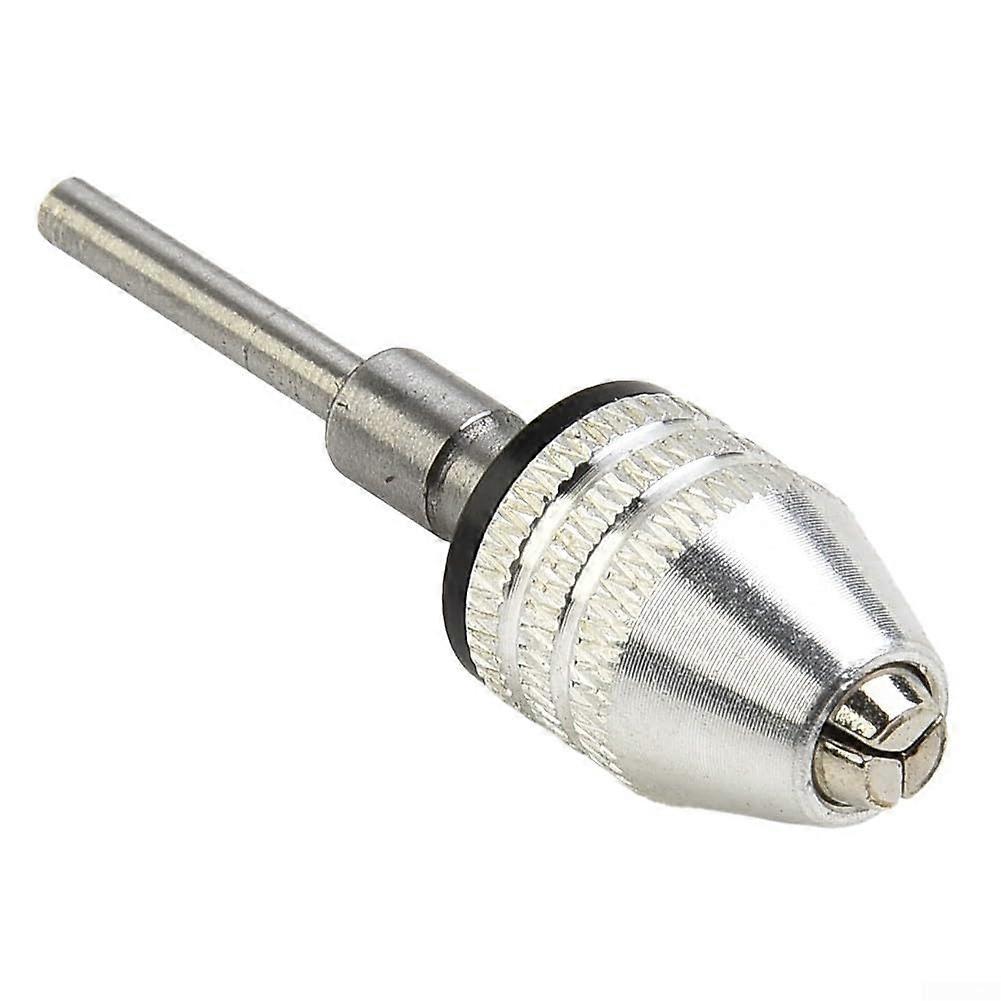 Compact drill chuck, 0, 33, 3, 4 mm capacity, compatible with rotary tools, including for grinders and engravers.