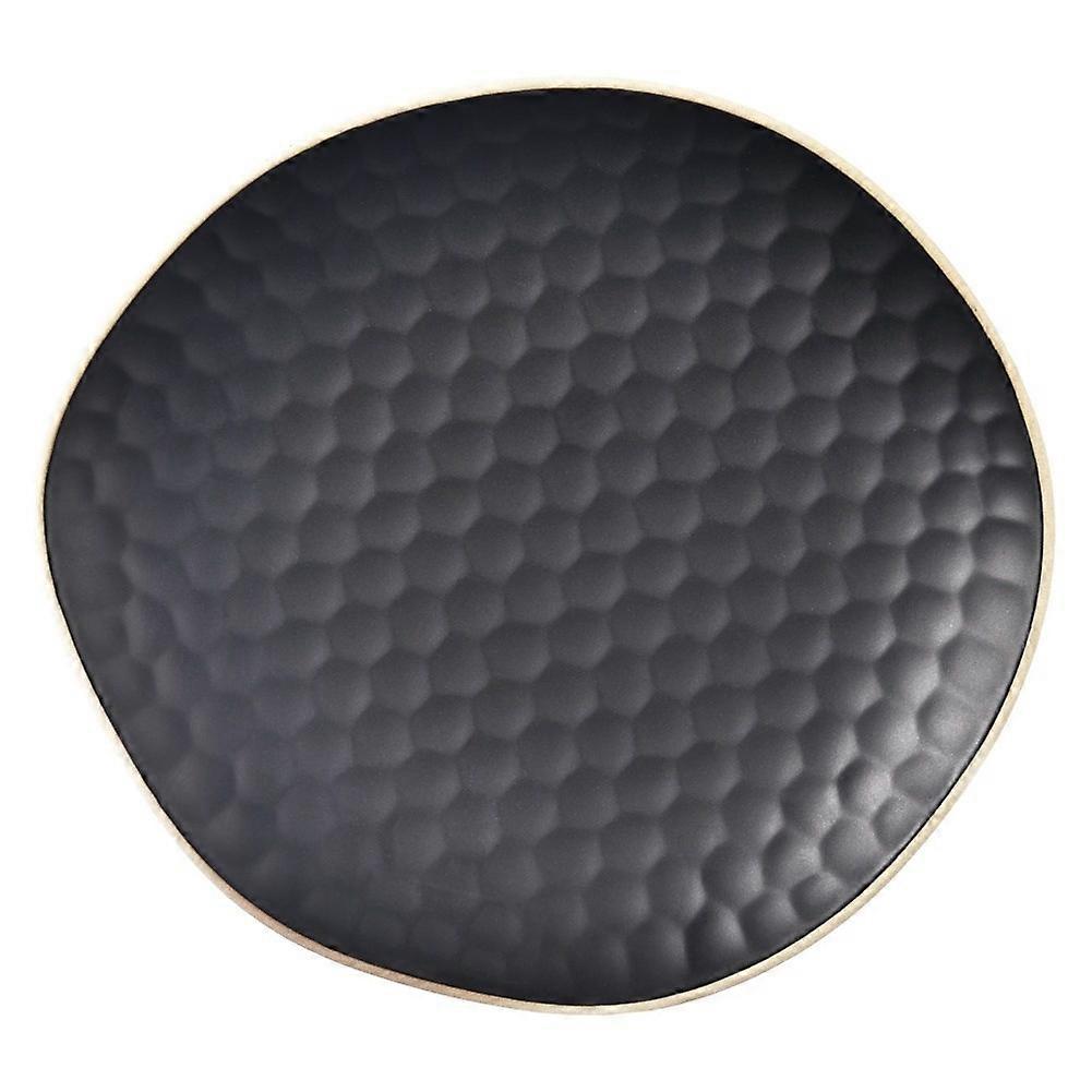 Plato de postre de cerámica negro TEA TIME 16,5x15 cm