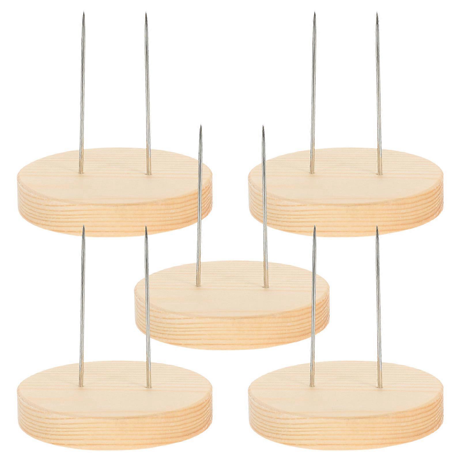5Pcs Wooden Bases for Displaying Finished Felting Animal Dolls