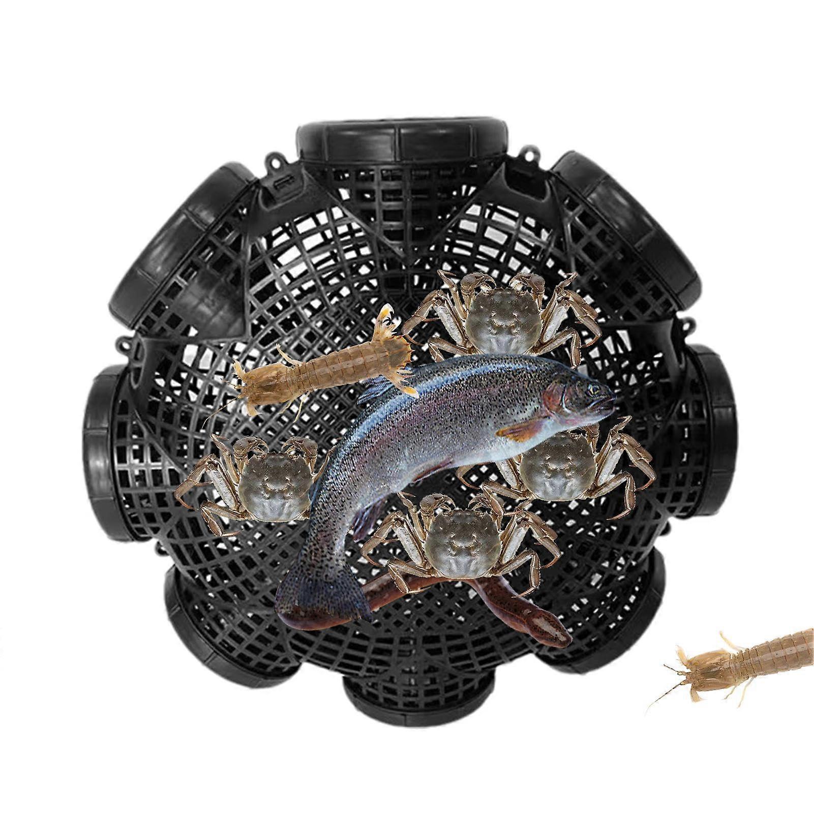 Crab Trap with 3/6/8 Holes, Removable Fish Trap, Fixing Buckle, Fishing Net Ref: 3805