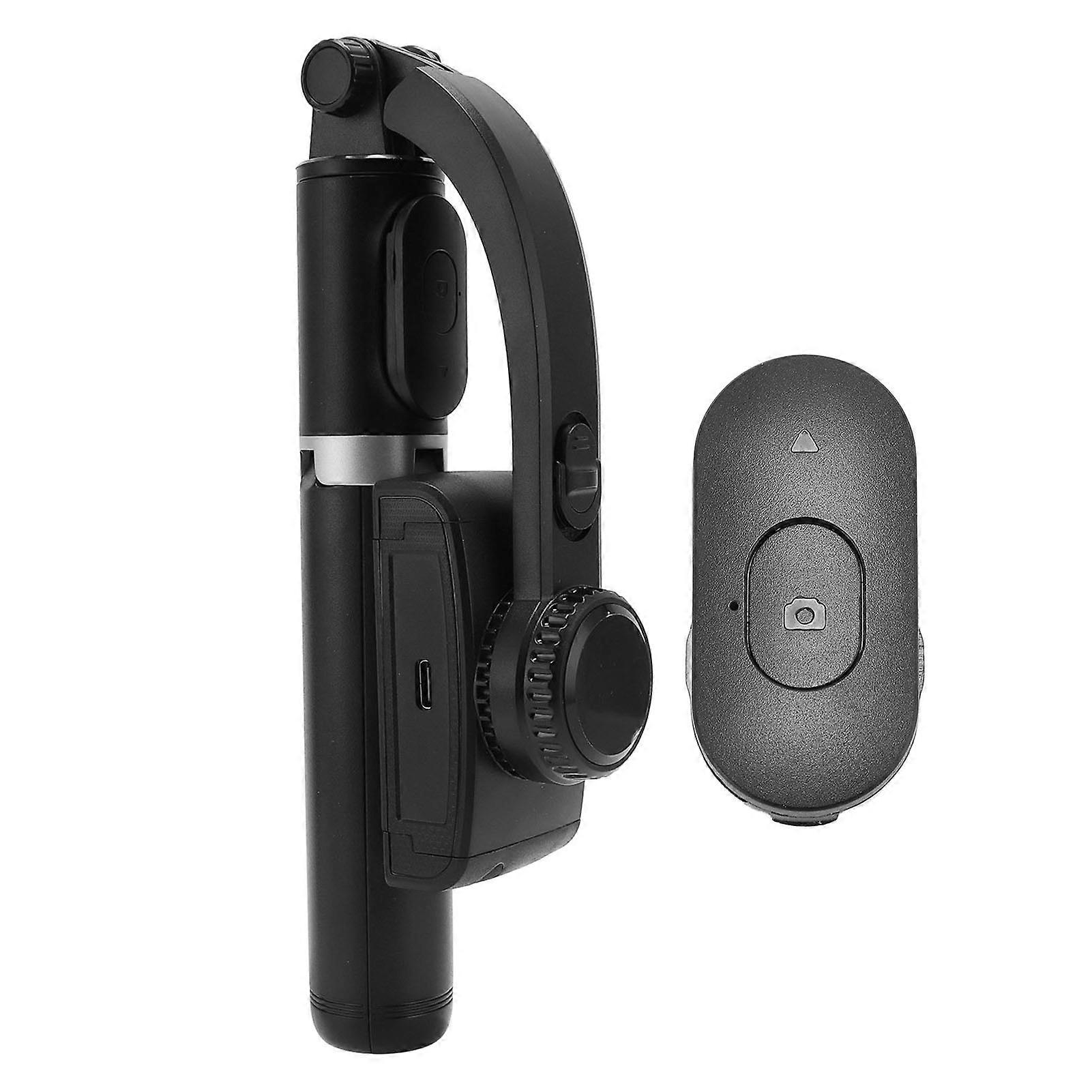 Handheld Phone Stabilizer Tripod Selfie Stick with Anti Shake Single Axis and Built-In Extension Rod for Vlogging Dual Fill Lights