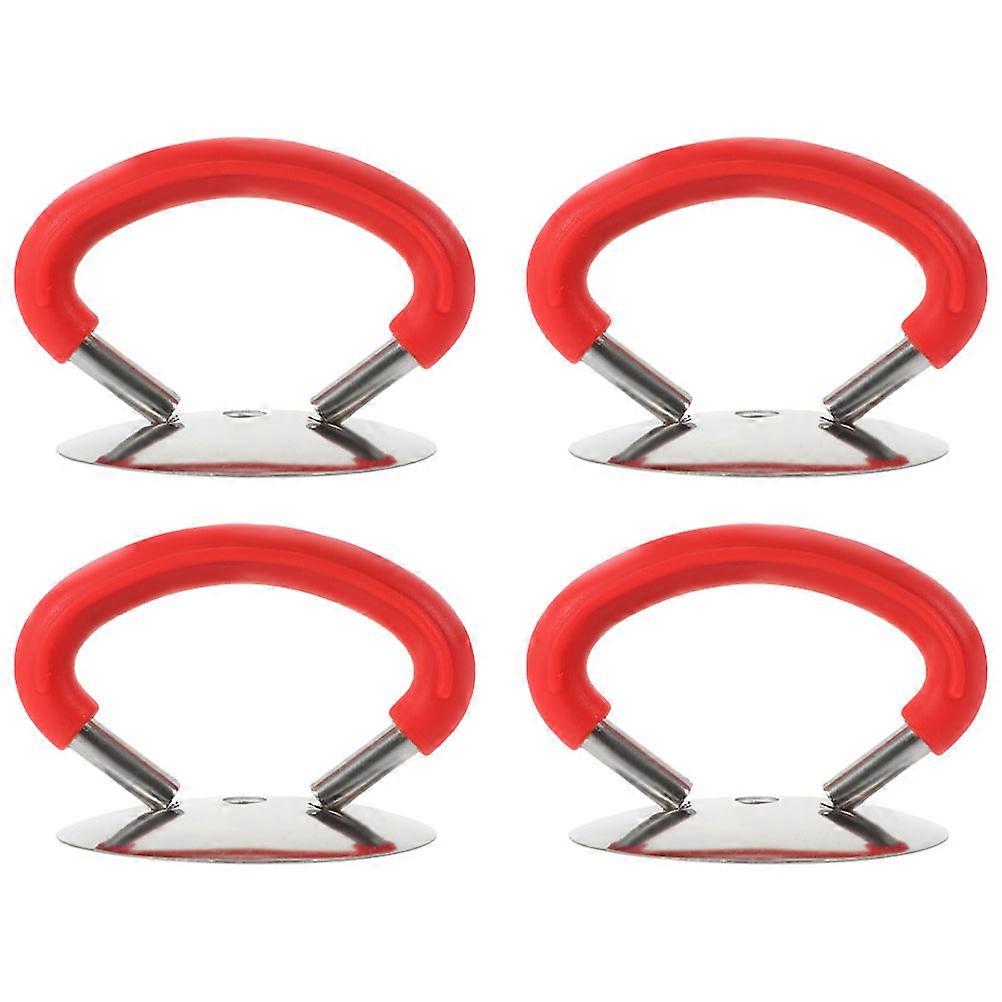Anti-Scald Pot Covering Handles Universal Lid Handle Replacement Comfortable Grip Silver 6.00X5.10X4.30CM Heat-Resistant 4Set