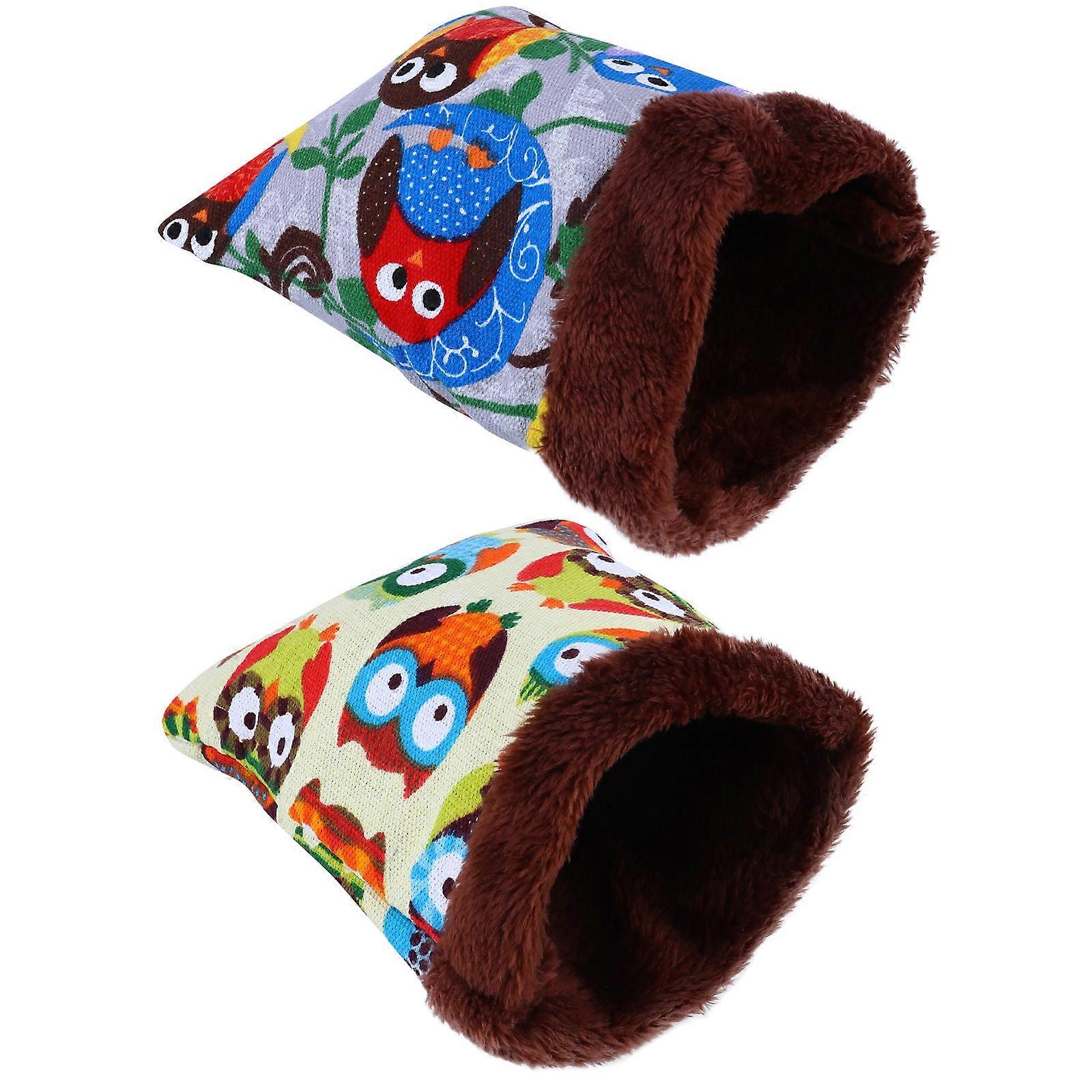 Pet Nest Bed Hamster Hanging Nest Warmth Coziness Lightweight Portable Burrowing 6.68X7.07X0.79in 2Pcs
