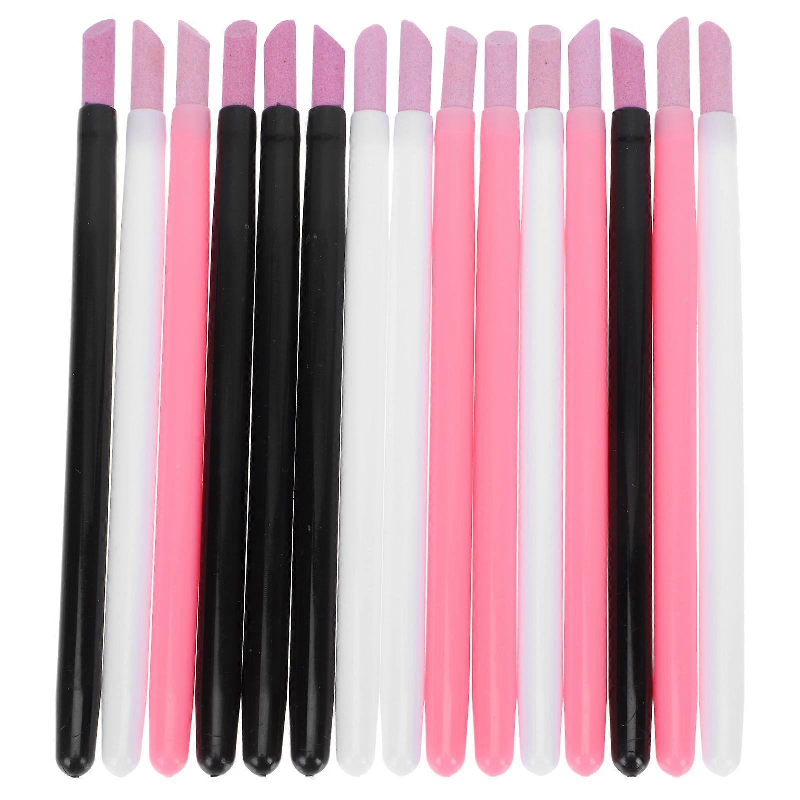 Practical Quartz Manicure Pen for Nail Polishing and Dead Skin Removal with ABS Plastic ergonomic handle 15pcs