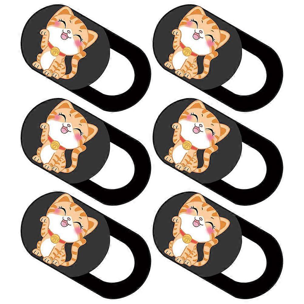 Camera Shield Cover Webcam Cover Rectangle Black 3x1.5cm Privacy Protection 6Pack