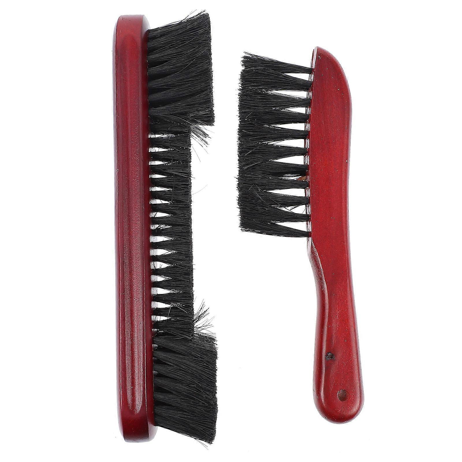 Wooden Billiards Pool Table Cleaning Tools with Durable PVC Bristles 2pcs Set Brown Composite