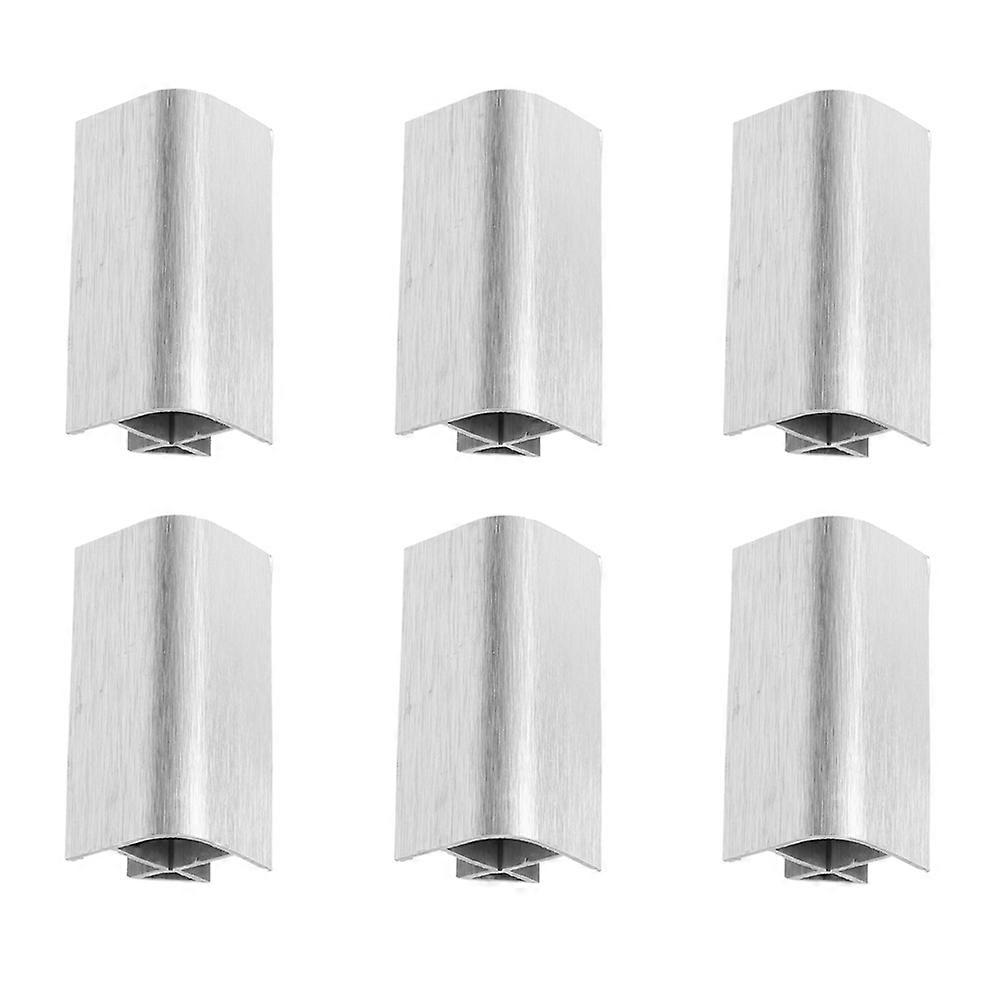 Wire Holders Baseboard Corner Protector Cabinet Corner Silver 9.70X3.50X2.00CM Gap Filler 6Pcs