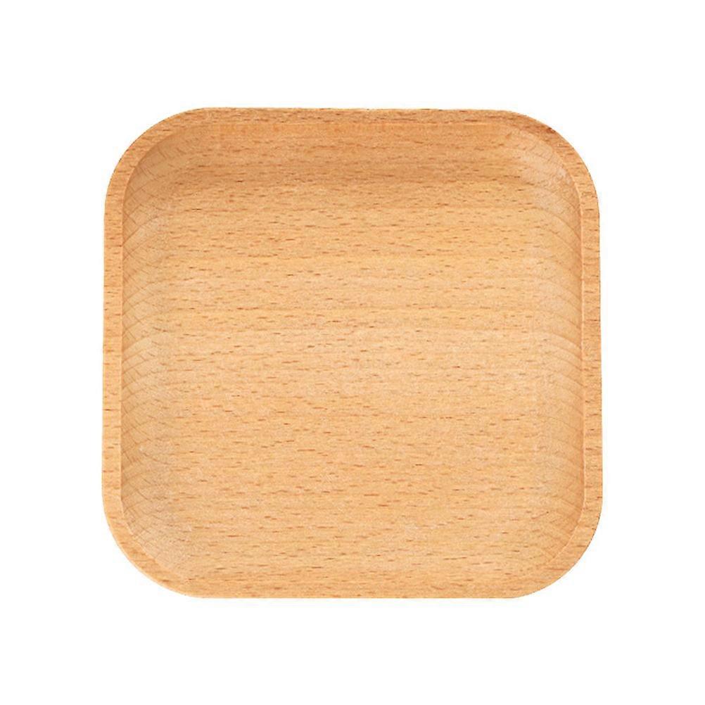 Wooden Dessert Plate for Home Versatile Fruit Storage Saucer Smooth Surface 1Pc